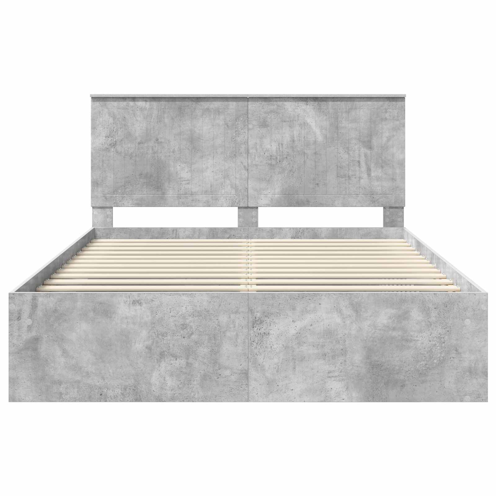 Krevetna konstrukcija s uzglavljem Betonska siva 150 x 200 cm