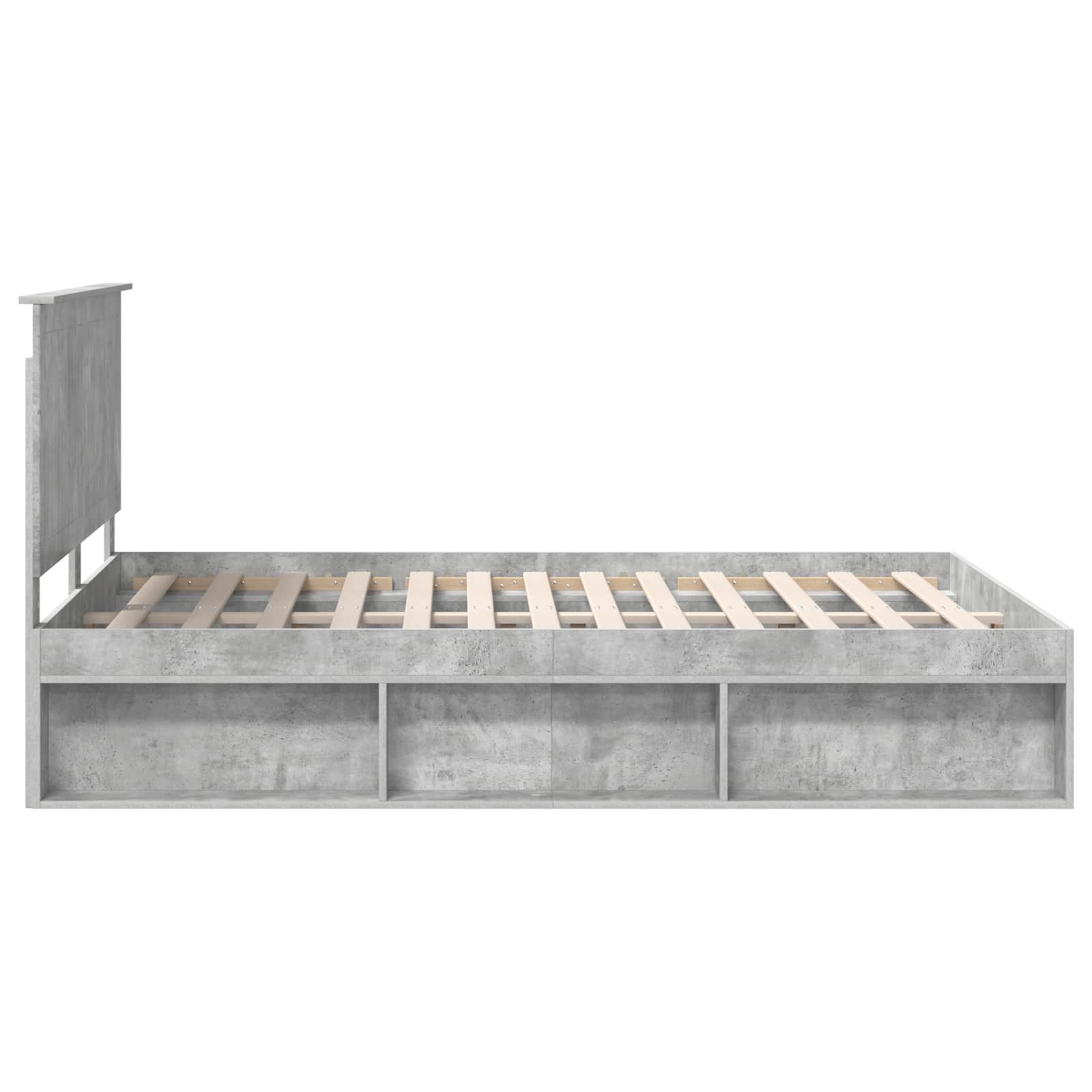Krevetna konstrukcija Beton 140 x 200 cm Čvrsto borovo drvo