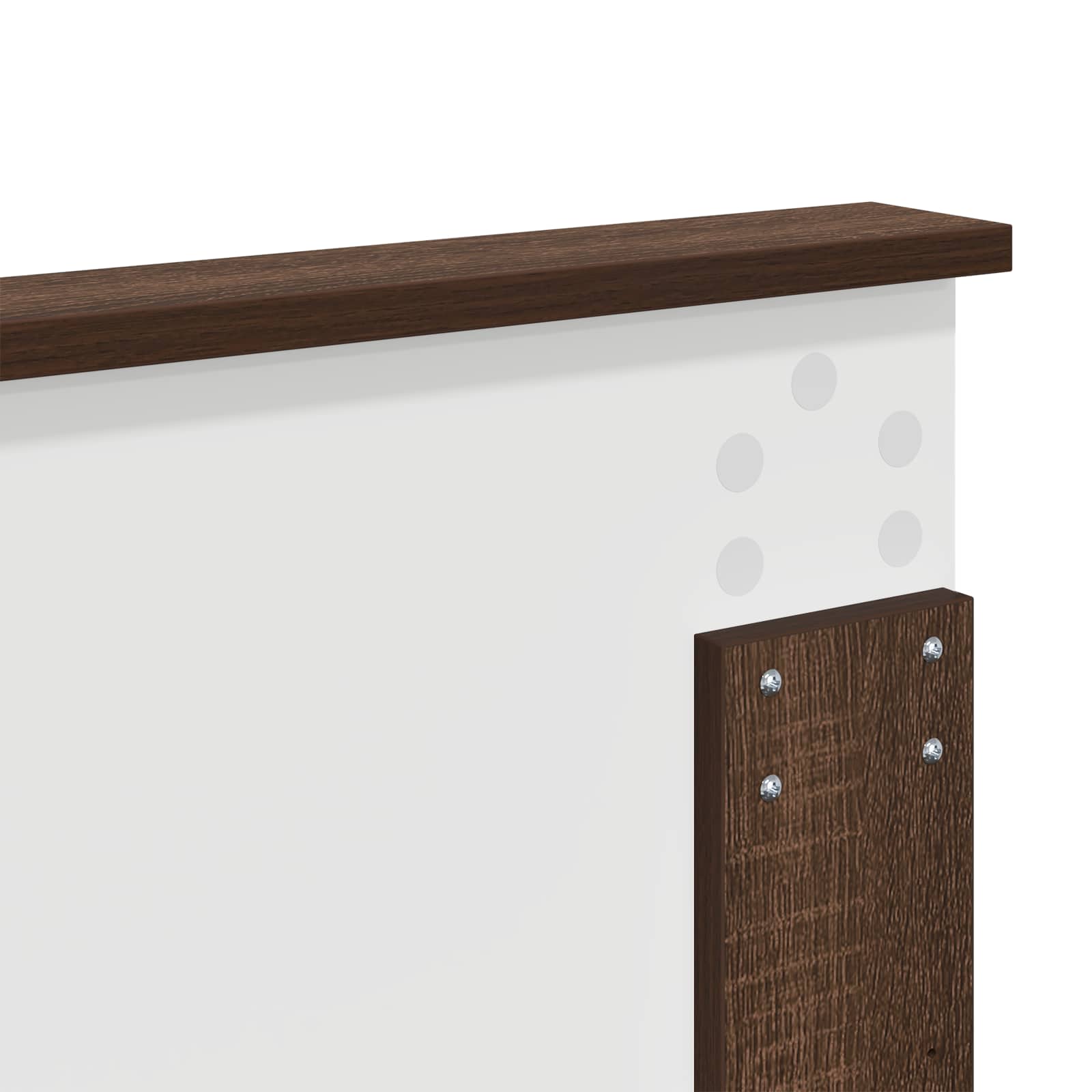 Krevetna konstrukcija s uzglavljem Smeđi hrast 140 x 200 cm