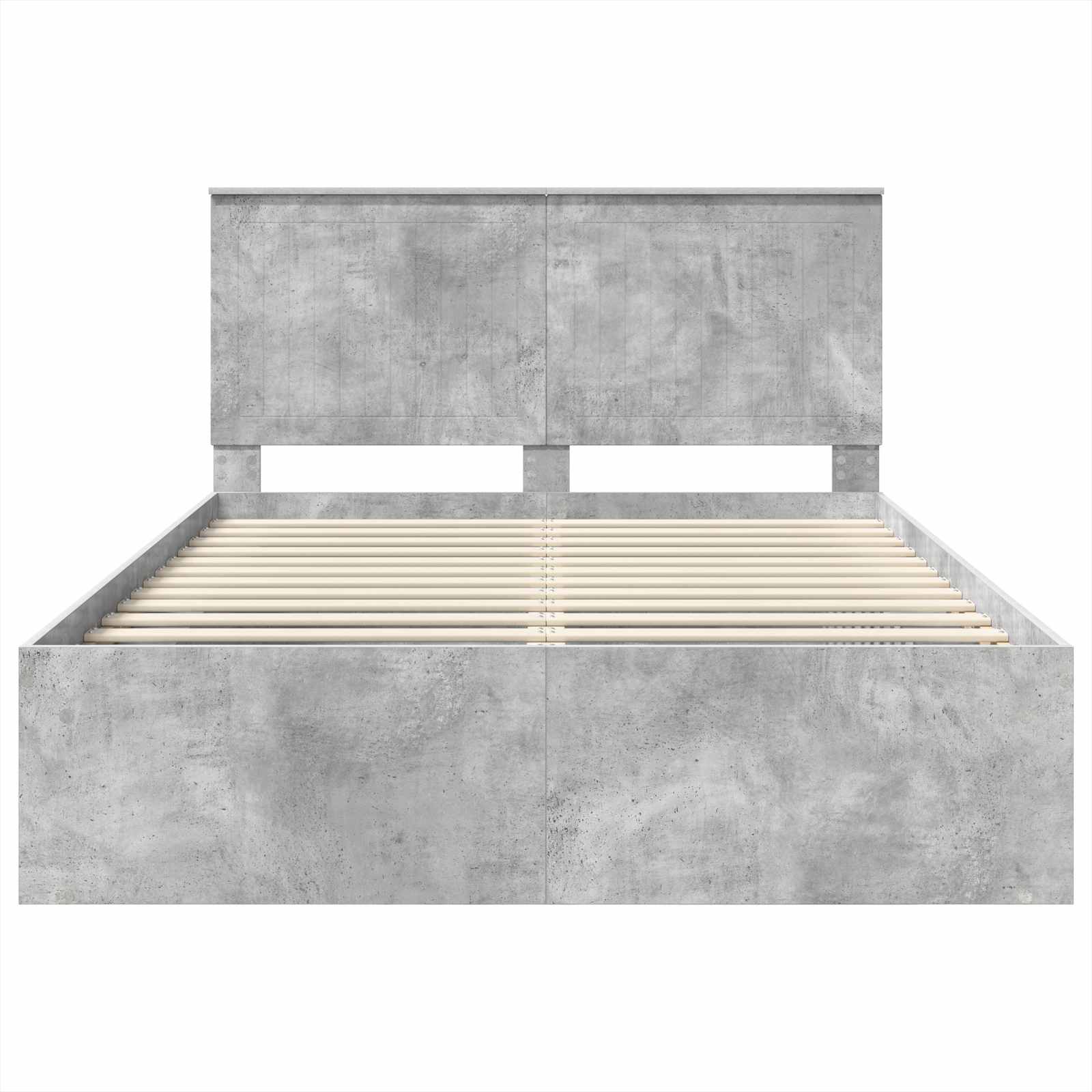 Krevetna konstrukcija s uzglavljem Betonska siva 135 x 190 cm