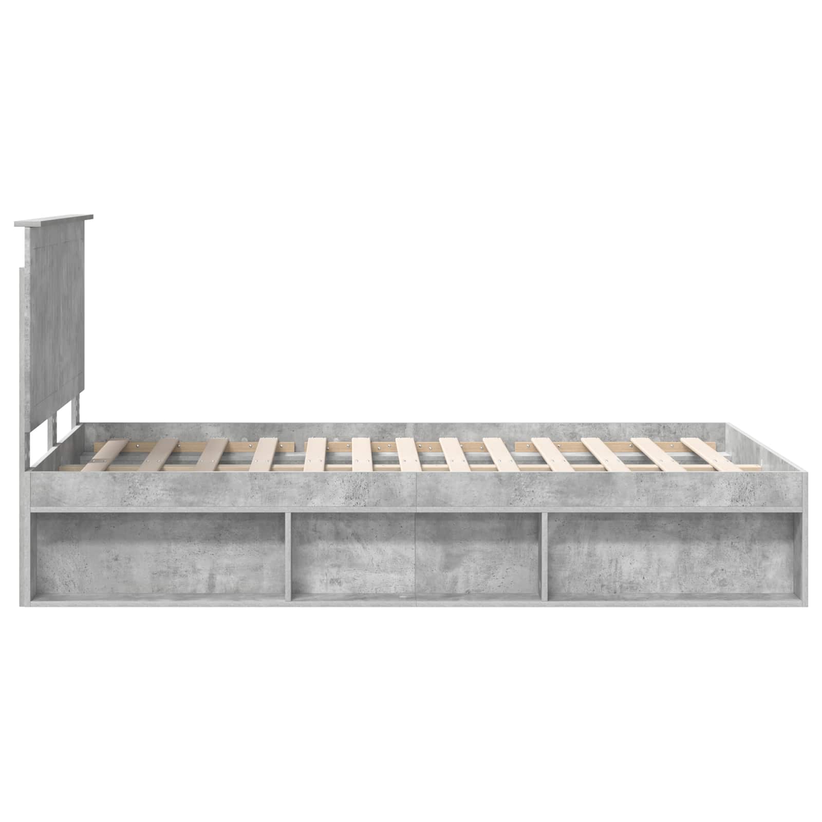 Krevetna konstrukcija Beton 120 x 200 cm Čvrsto borovo drvo