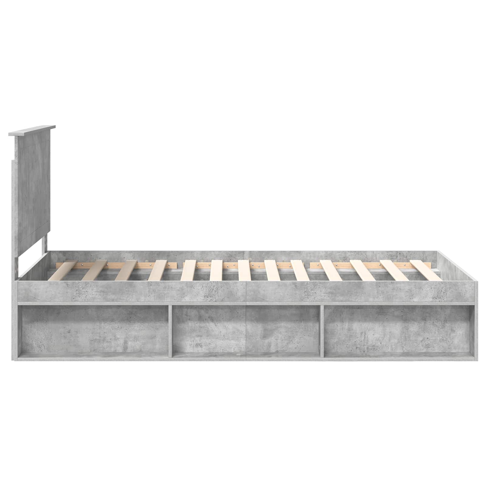 Krevetna konstrukcija s uzglavljem Betonska siva 100 x 200 cm