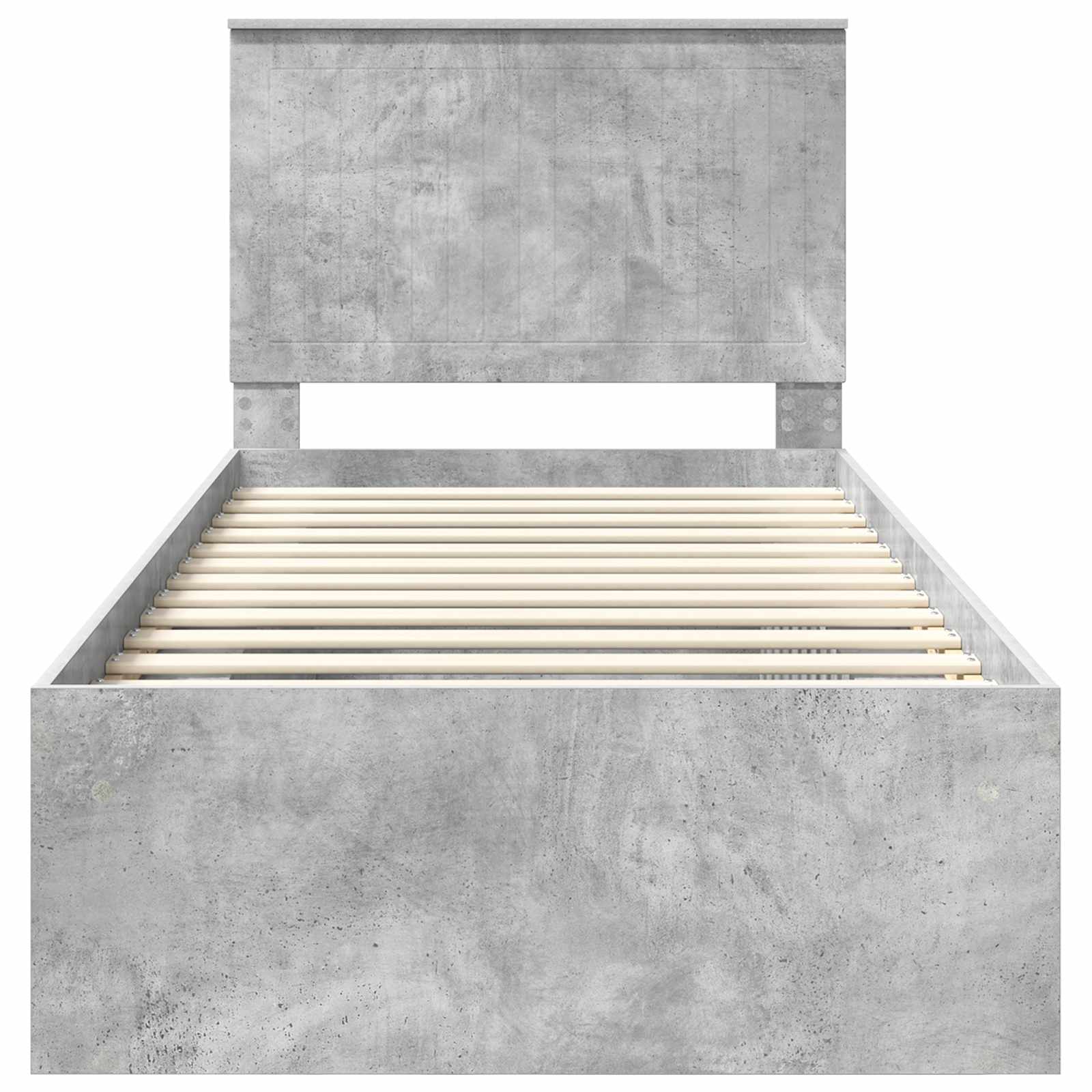 Krevetna konstrukcija Beton 90 x 200 cm Čvrsto borovo drvo