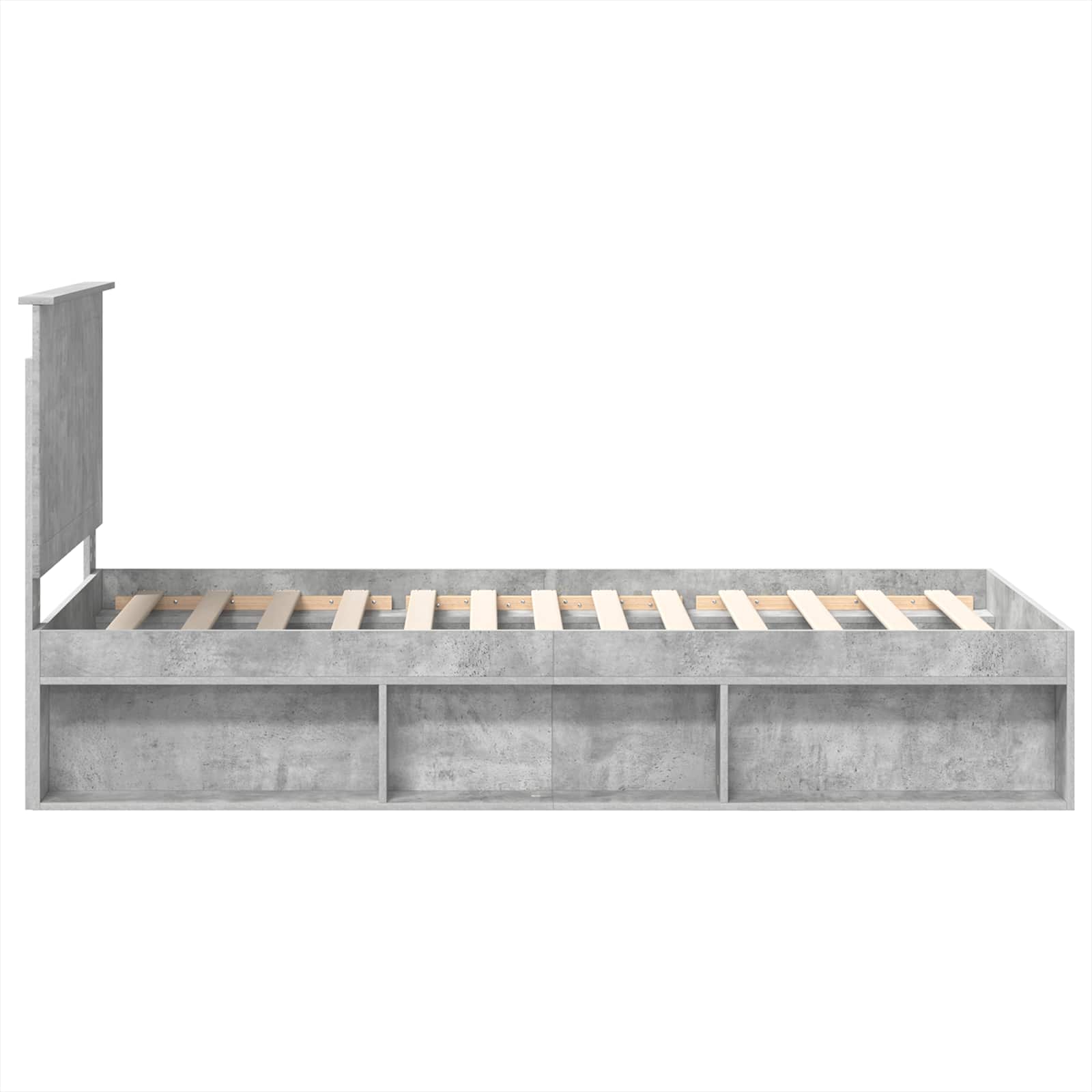 Krevetna konstrukcija Beton 90 x 200 cm Čvrsto borovo drvo