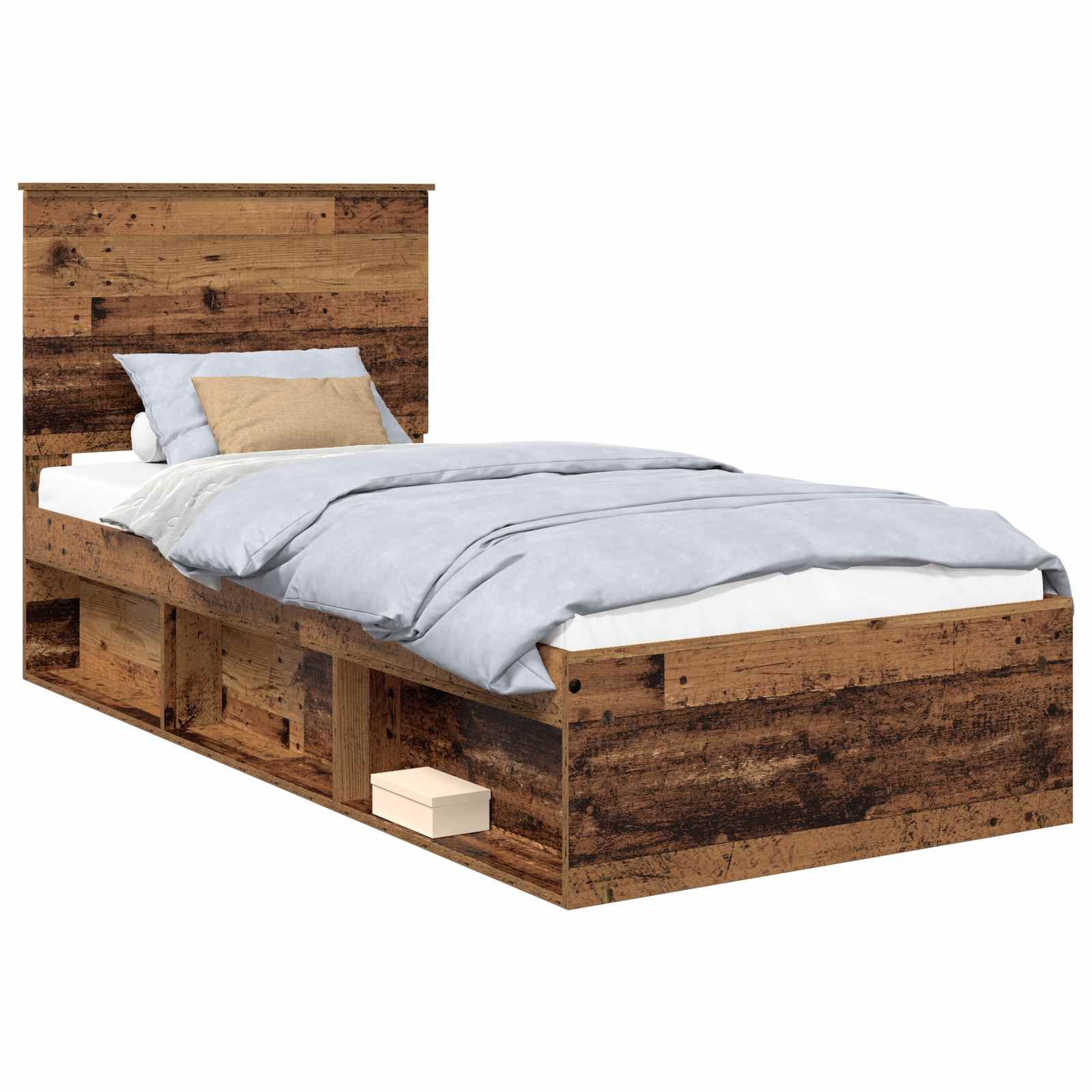 Krevetna konstrukcija Staro drvo 90 x 200 cm Čvrsto borovo drvo
