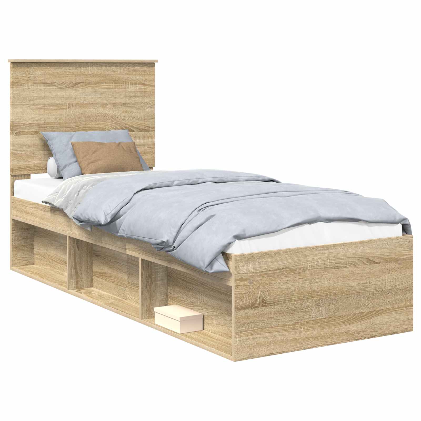 Krevetna konstrukcija s uzglavljem Sonoma hrast 75 x 190 cm