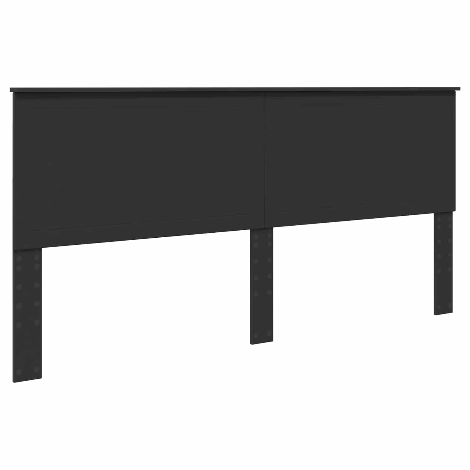 Krevetna konstrukcija Crna 200 x 200 cm Inženjersko Drvo