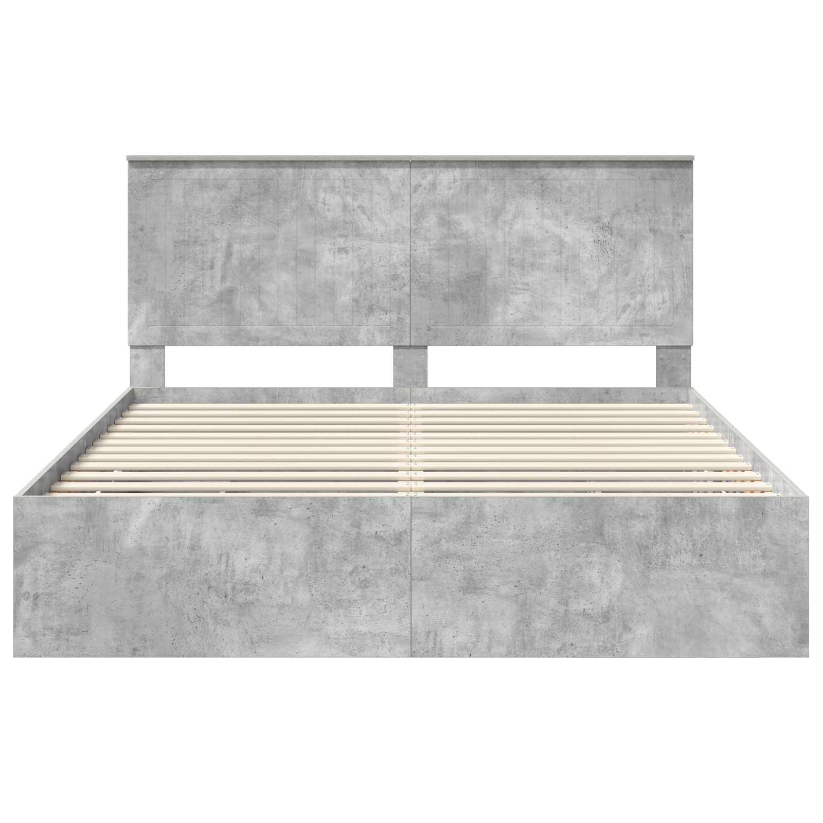 Krevetna konstrukcija s ladicama Betonski sivi 160 x 200 cm