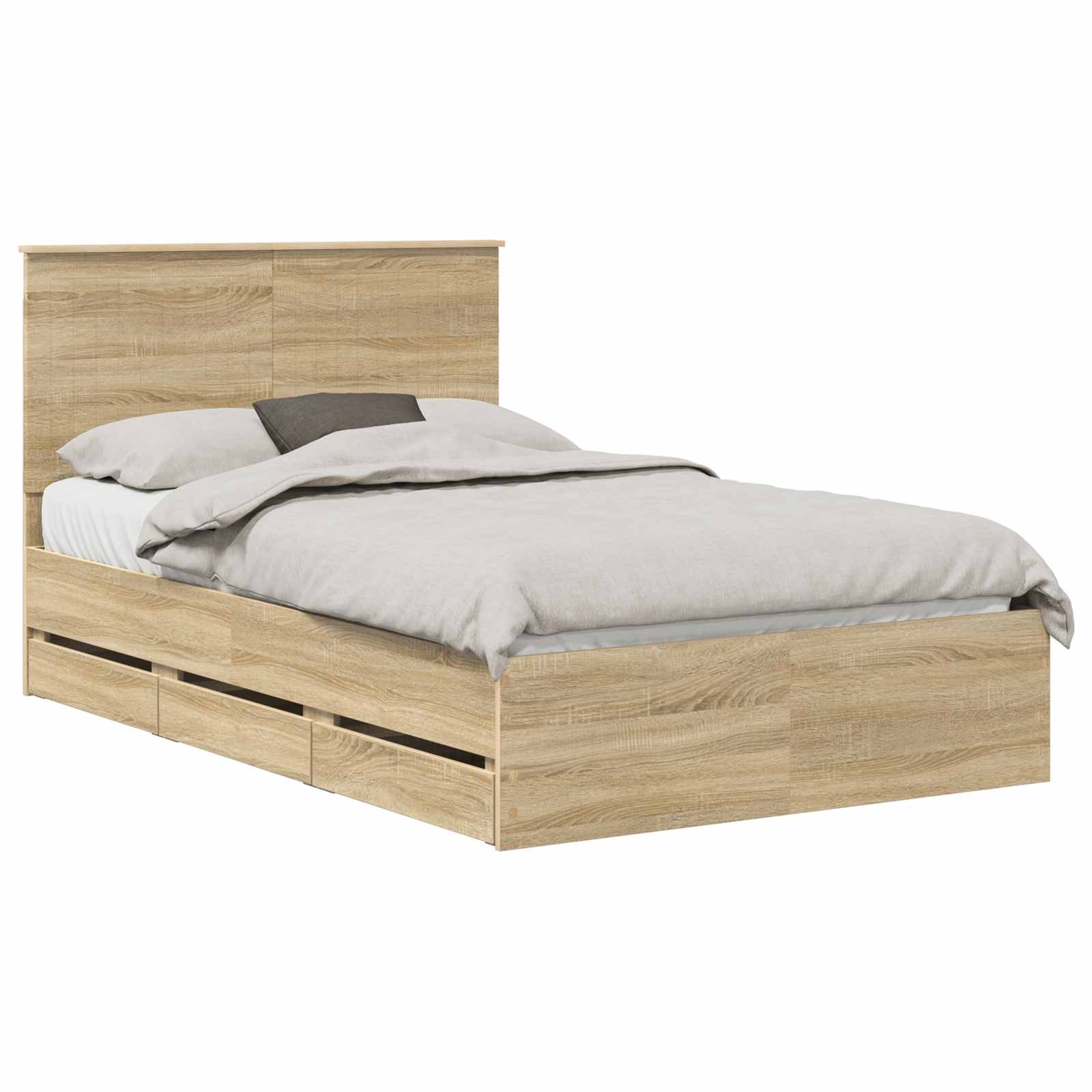Krevetna konstrukcija s ladicama Sonoma hrast 120 x 200 cm