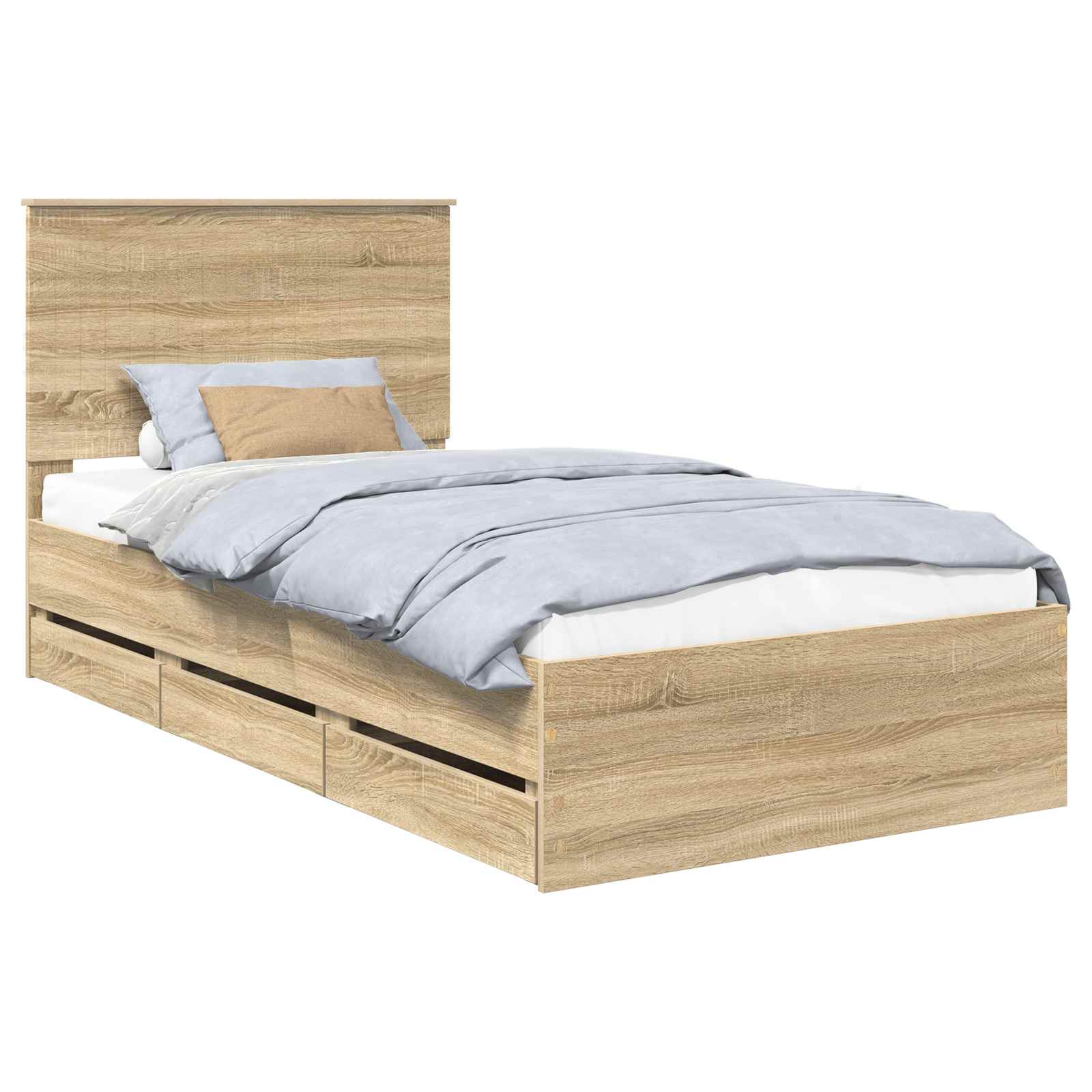 Krevetna konstrukcija s ladicama Sonoma hrast 100 x 200 cm