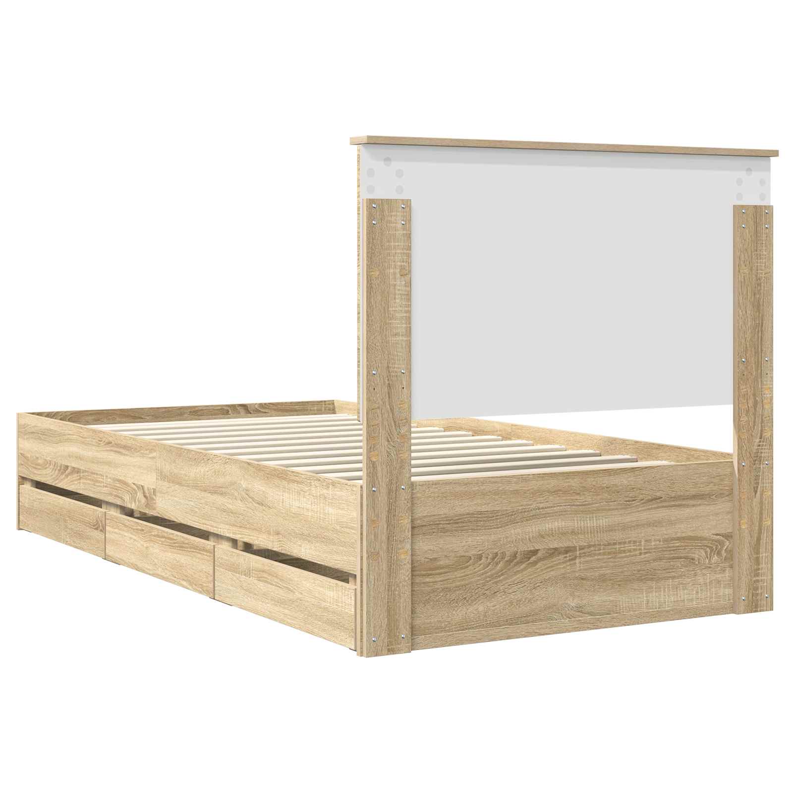 Krevetna konstrukcija s ladicama Sonoma hrast 100 x 200 cm