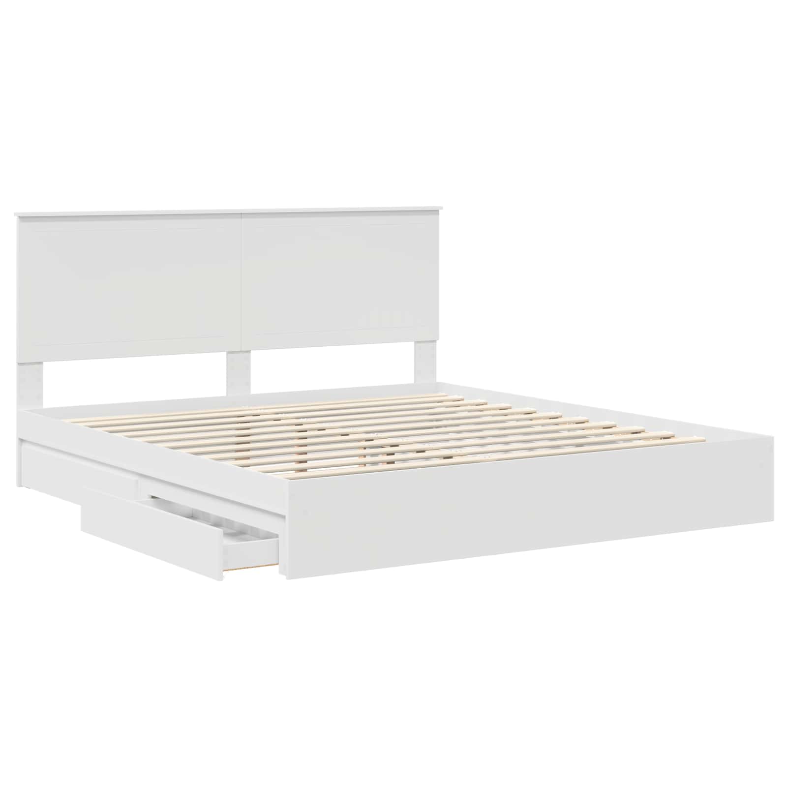 Krevet s od storage Bijelo 180 x 200 cm Konstruirano drvo