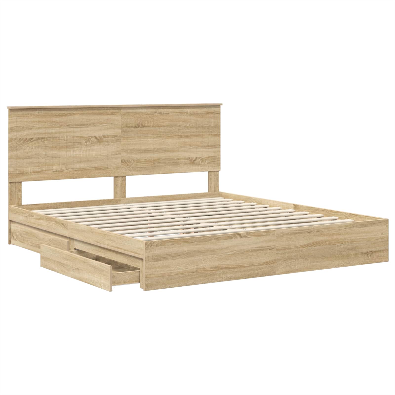 Krevet s od storage Sonoma hrast 180 x 200 cm Konstruirano drvo