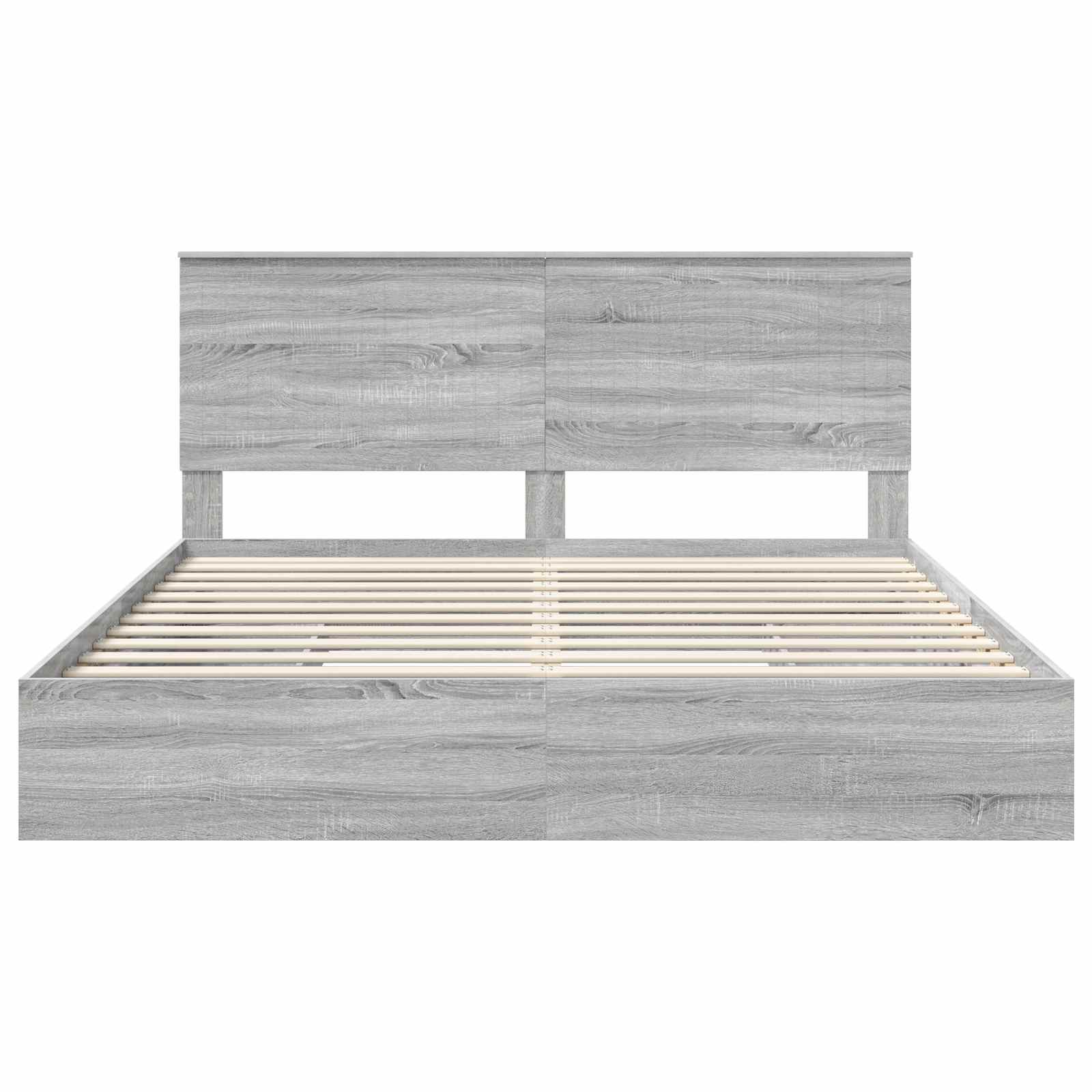 Krevet s od storage Siva Sonoma 180 x 200 cm Konstruirano drvo