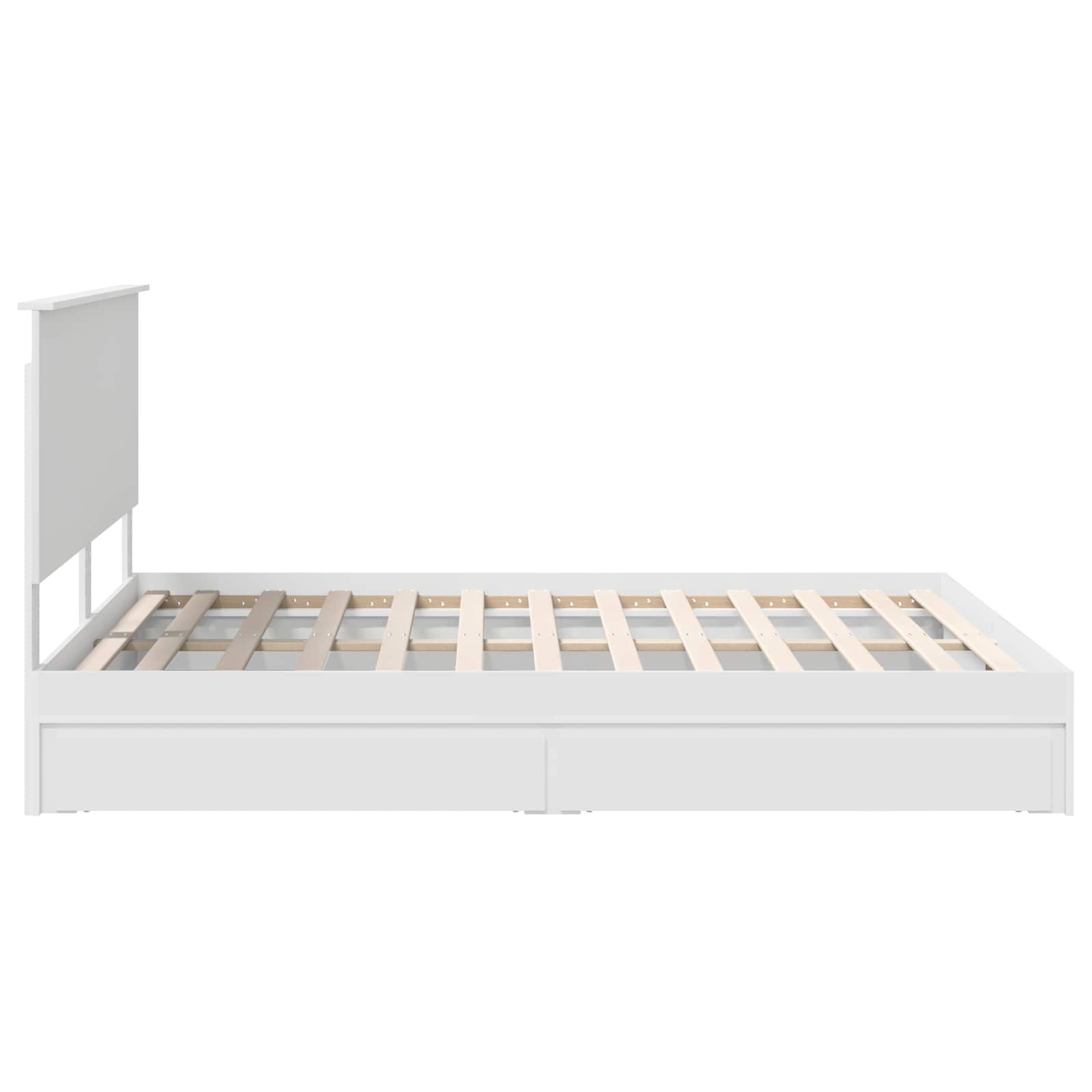 Krevet s od storage Bijelo 160 x 200 cm Konstruirano drvo