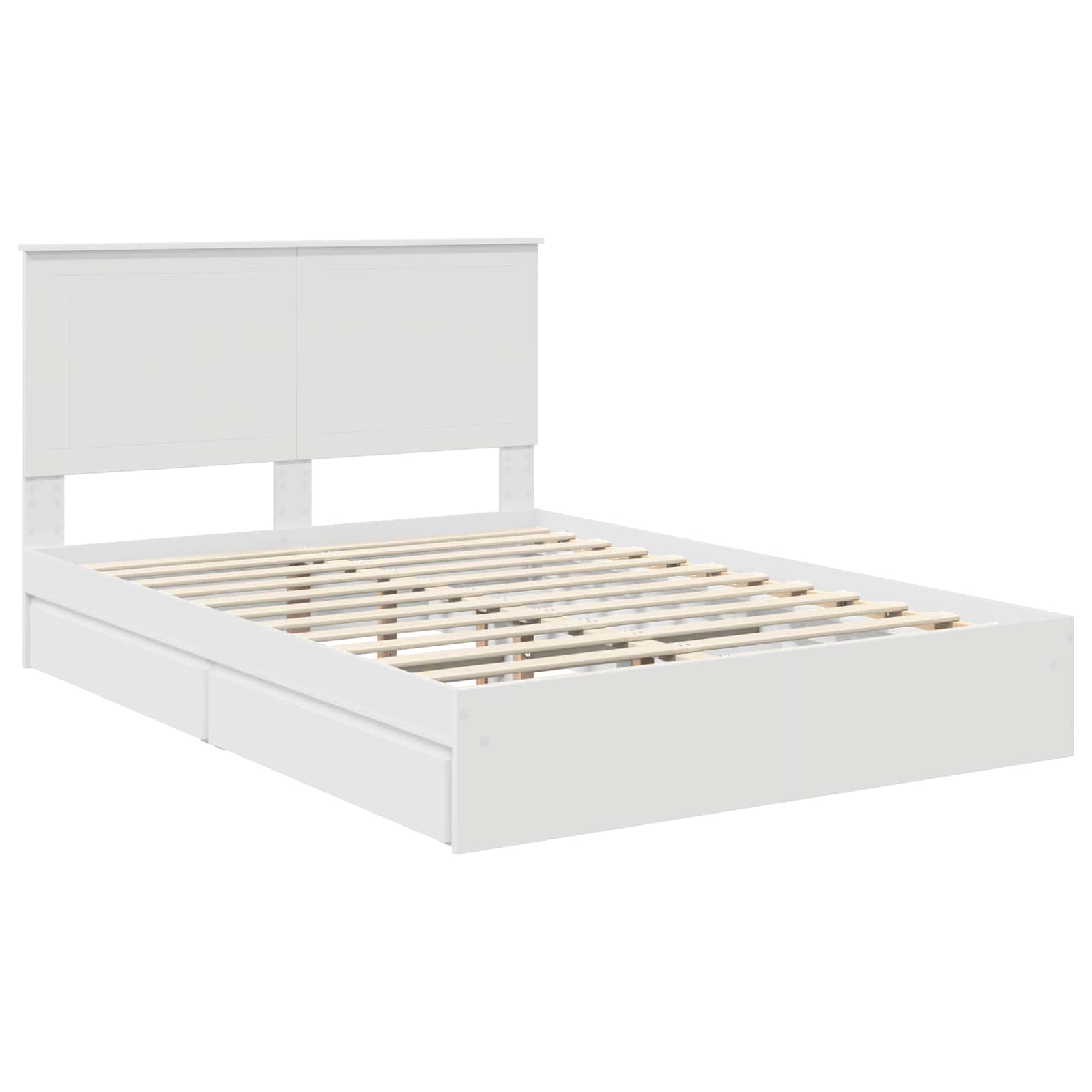 Krevet s od storage Bijelo 140 x 200 cm Konstruirano drvo