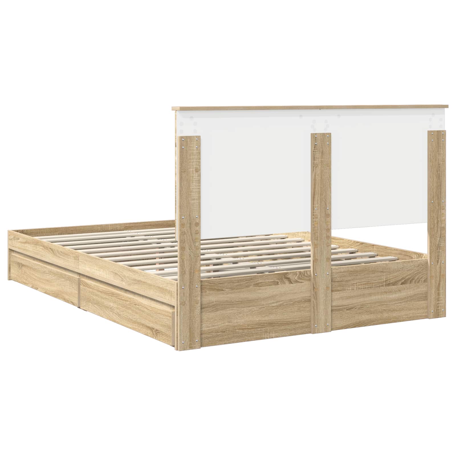 Krevet s od storage Sonoma hrast 140 x 200 cm Konstruirano drvo