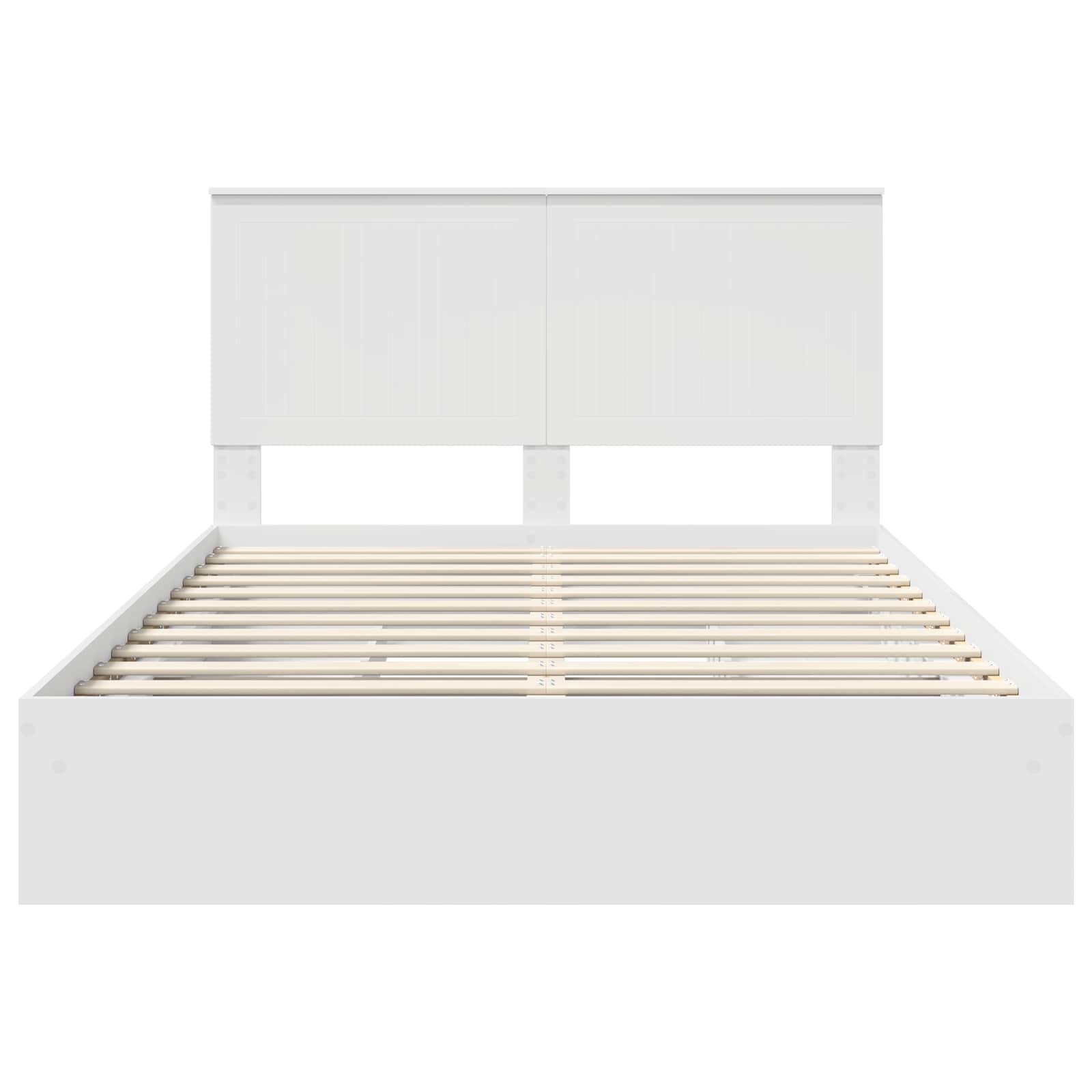 Krevet s od storage Bijelo 140 x 190 cm Konstruirano drvo