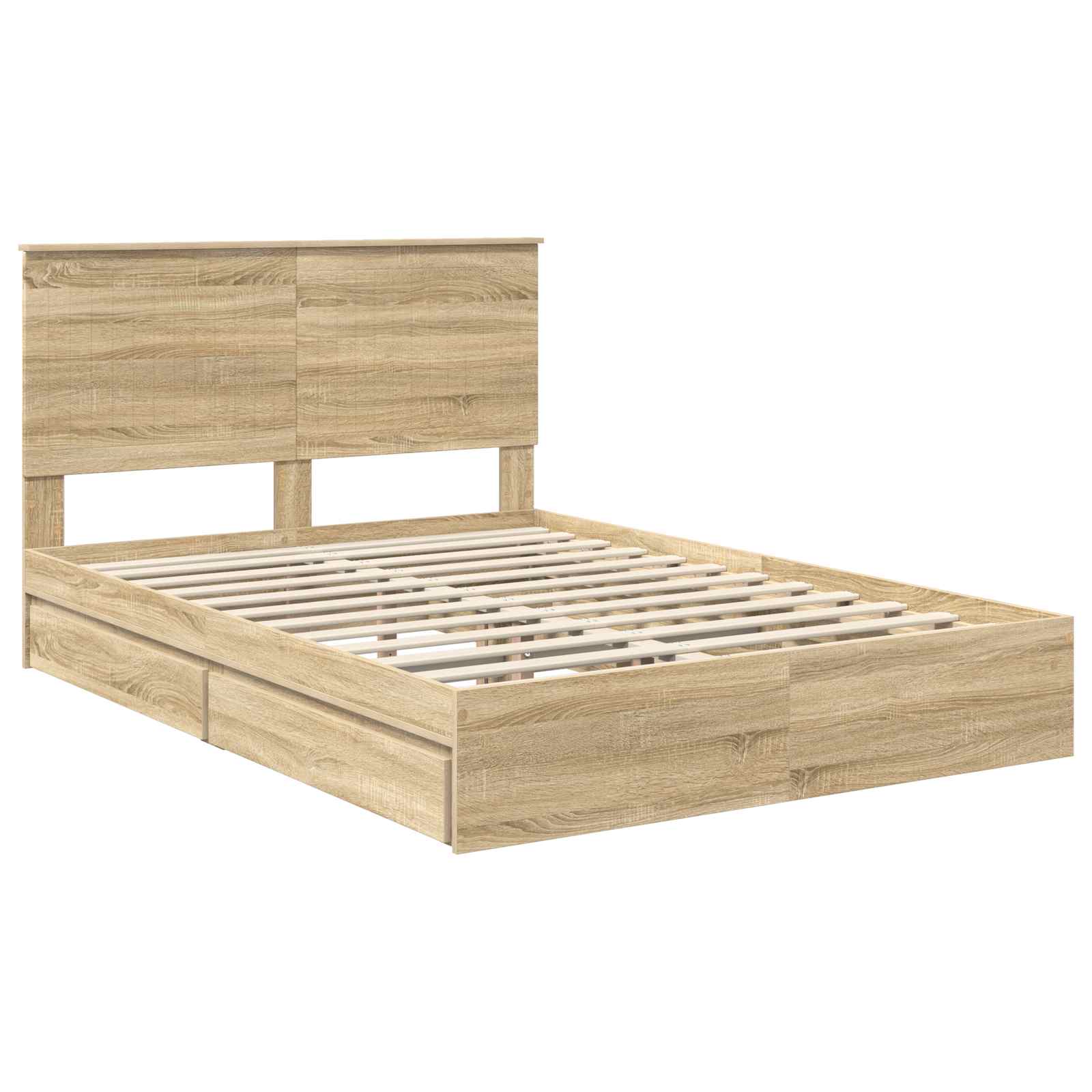Krevet s od storage Sonoma hrast 140 x 190 cm Konstruirano drvo