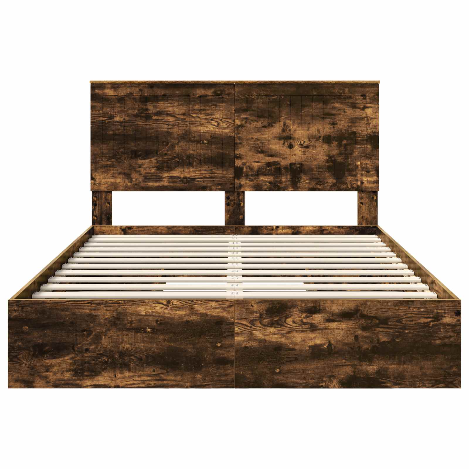 Krevet s od storage s uzglavljem Dimljeni hrast 135 x 190 cm