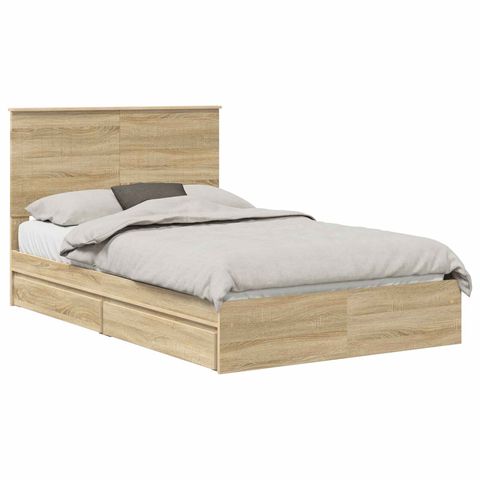 Krevet s od storage Sonoma hrast 120 x 200 cm Konstruirano drvo