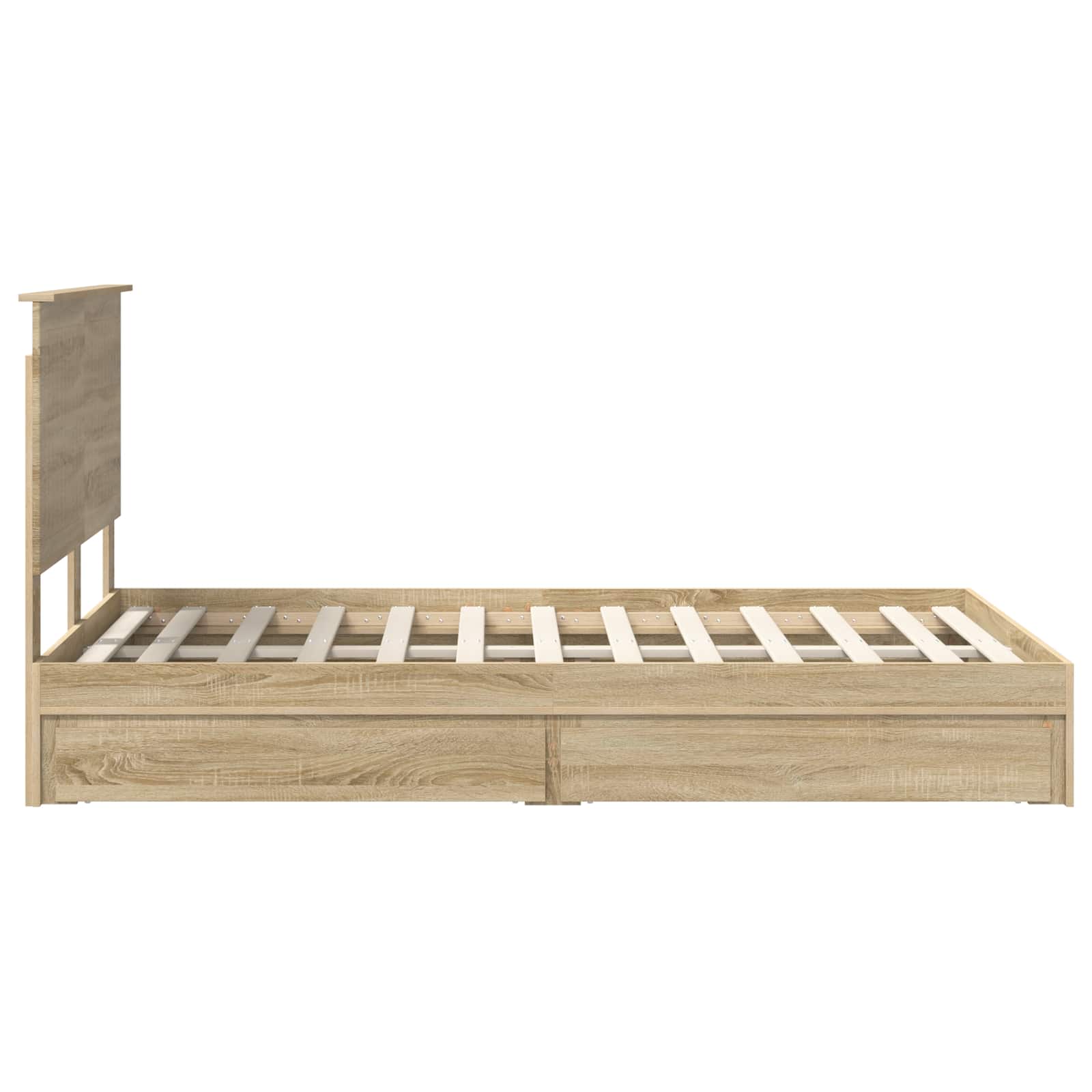 Krevet s od storage Sonoma hrast 120 x 200 cm Konstruirano drvo