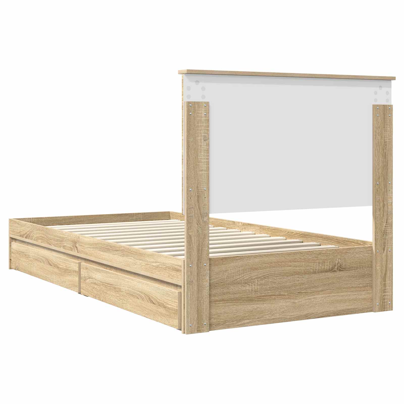Krevet s od storage Sonoma hrast 100 x 200 cm Konstruirano drvo