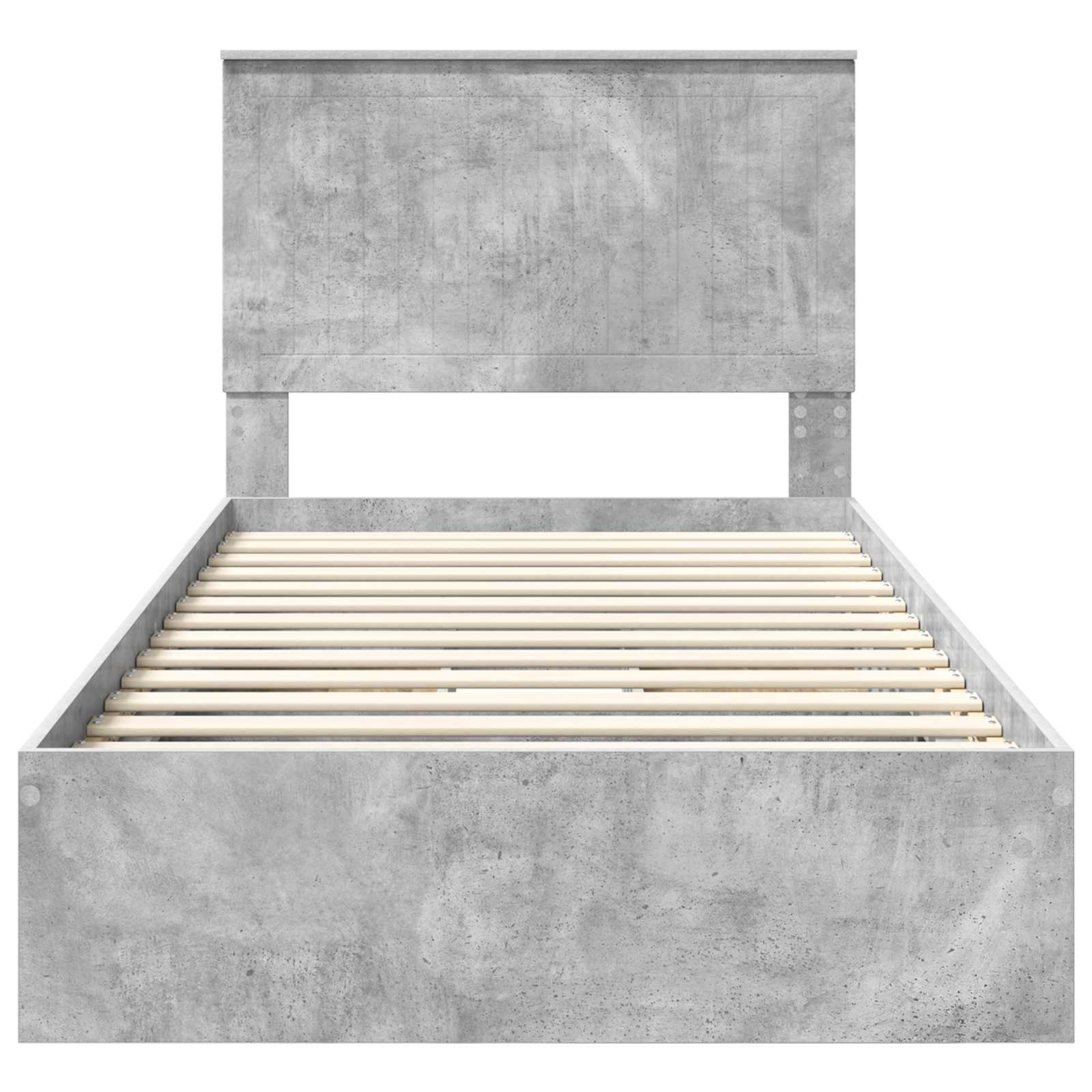 Krevet s od storage s uzglavljem Betonski sivi 100 x 200 cm