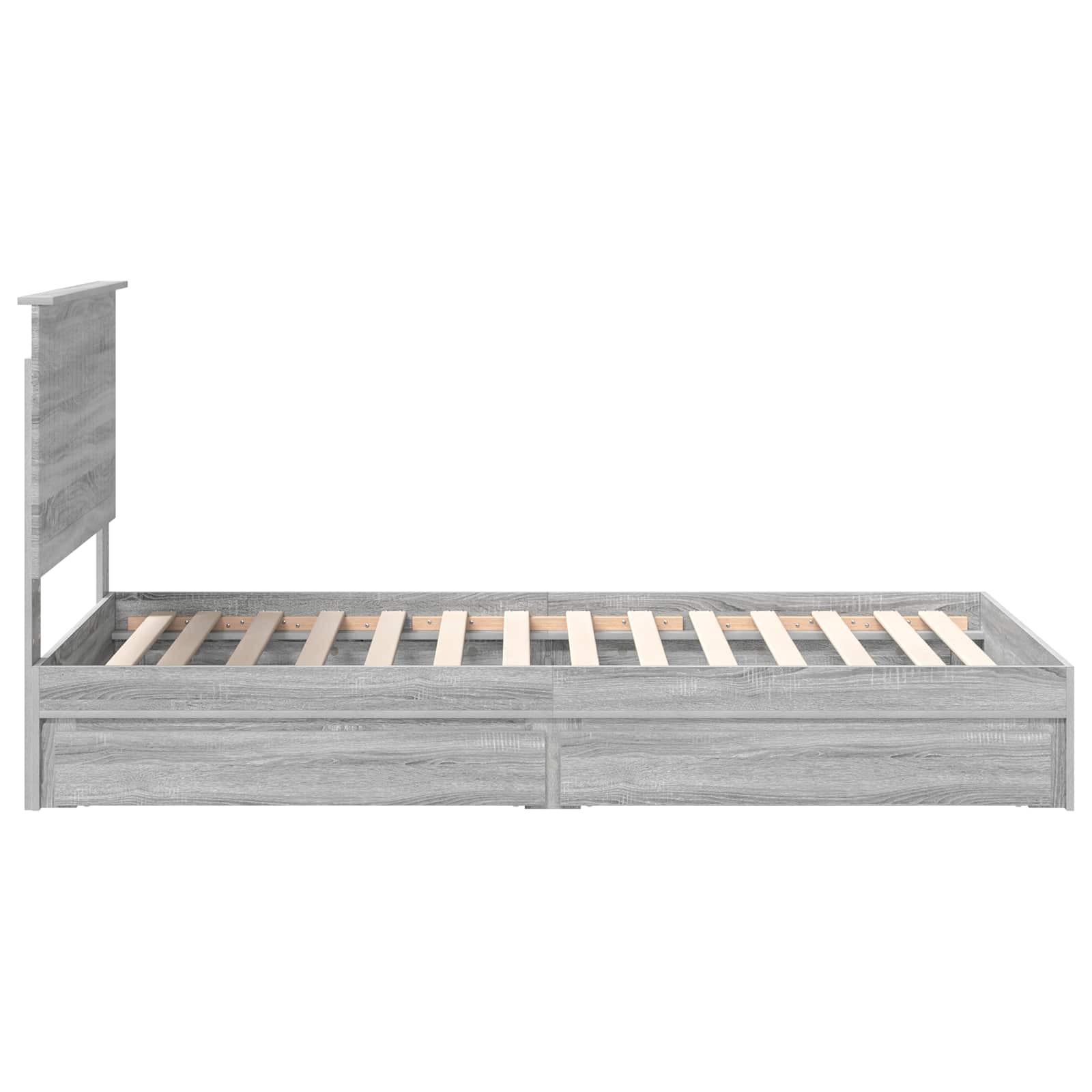 Krevet s od storage Siva Sonoma 100 x 200 cm Konstruirano drvo