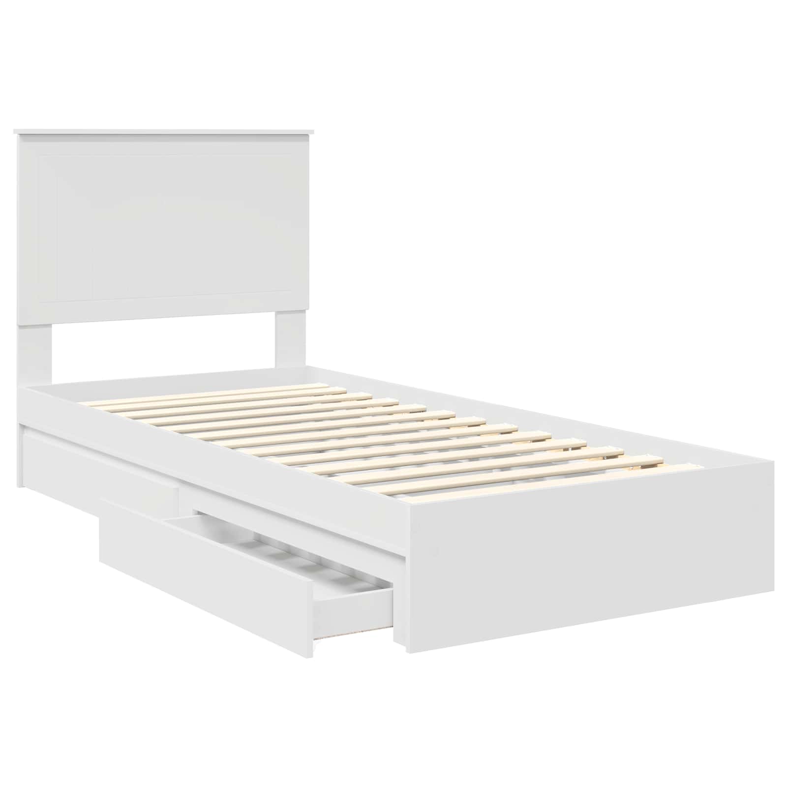 Krevet s od storage Bijelo 90 x 200 cm Konstruirano drvo
