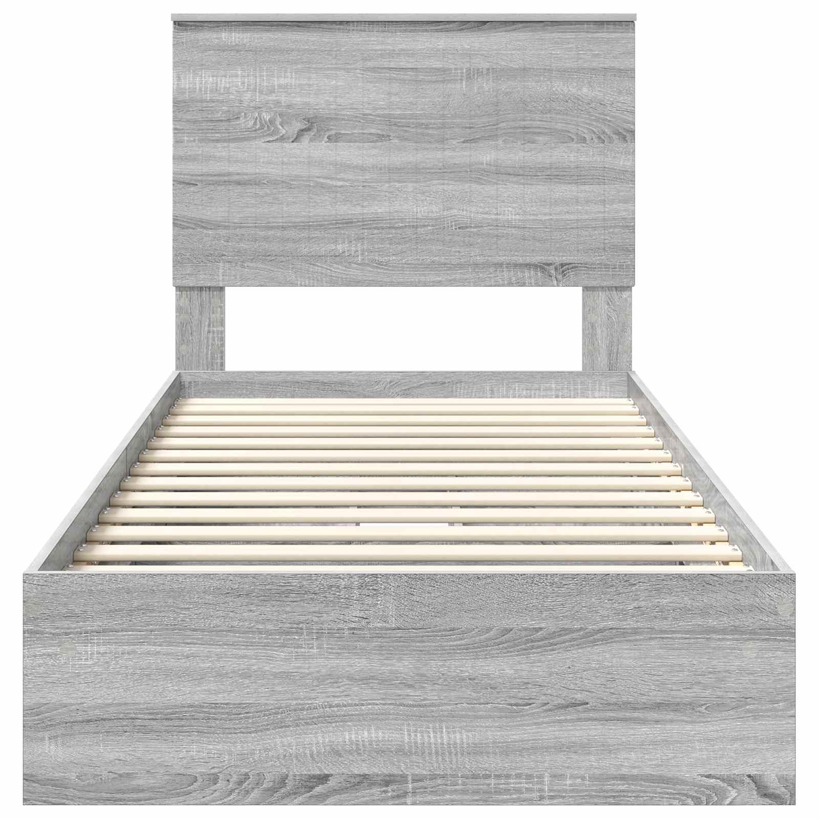 Krevet s od storage Siva Sonoma 90 x 200 cm Konstruirano drvo