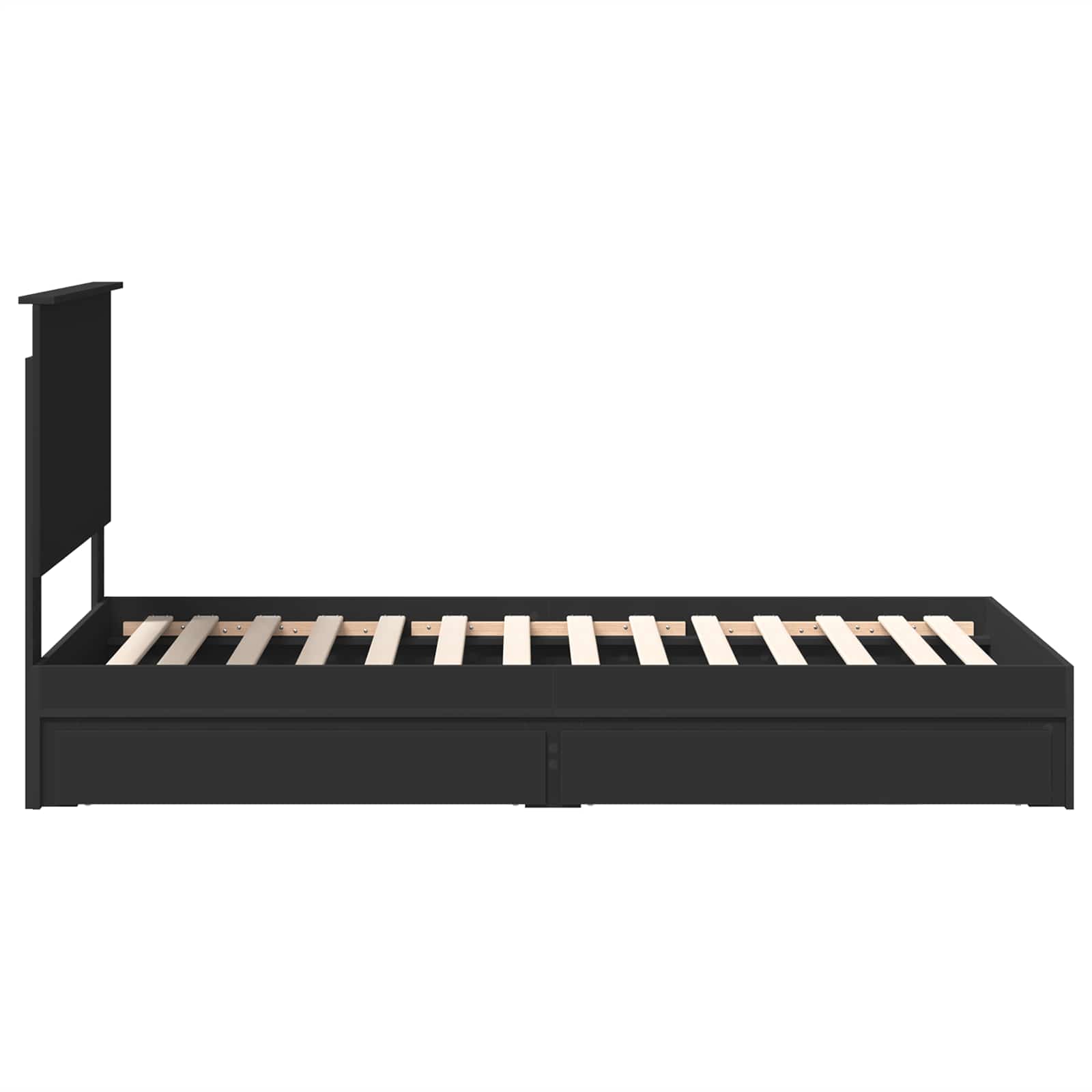 Krevet s od storage Crna 90 x 190 cm Konstruirano drvo