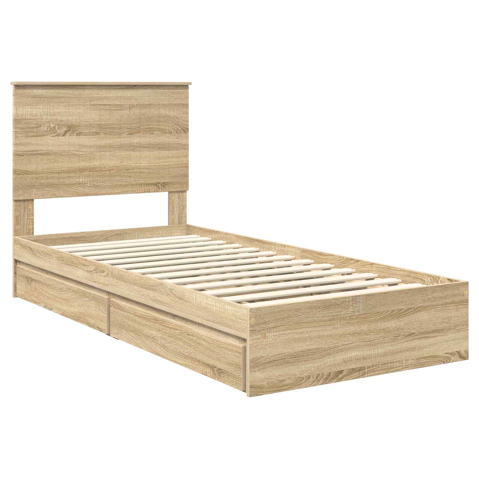 Krevet s od storage Sonoma hrast 90 x 190 cm Konstruirano drvo