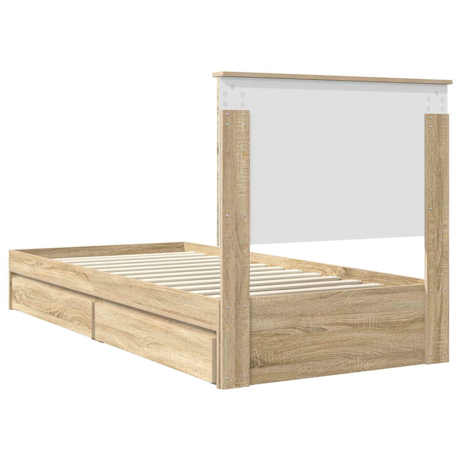 Krevet s od storage Sonoma hrast 90 x 190 cm Konstruirano drvo
