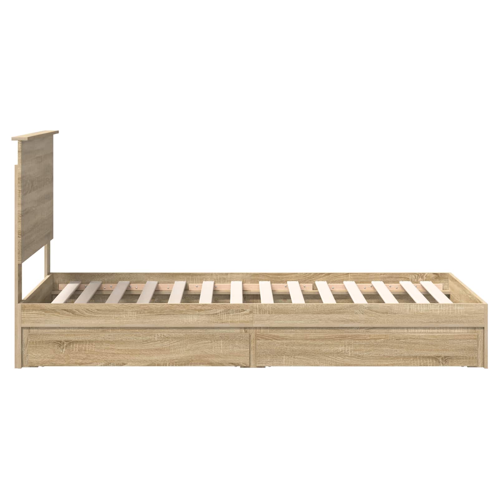 Krevet s od storage Sonoma hrast 90 x 190 cm Konstruirano drvo