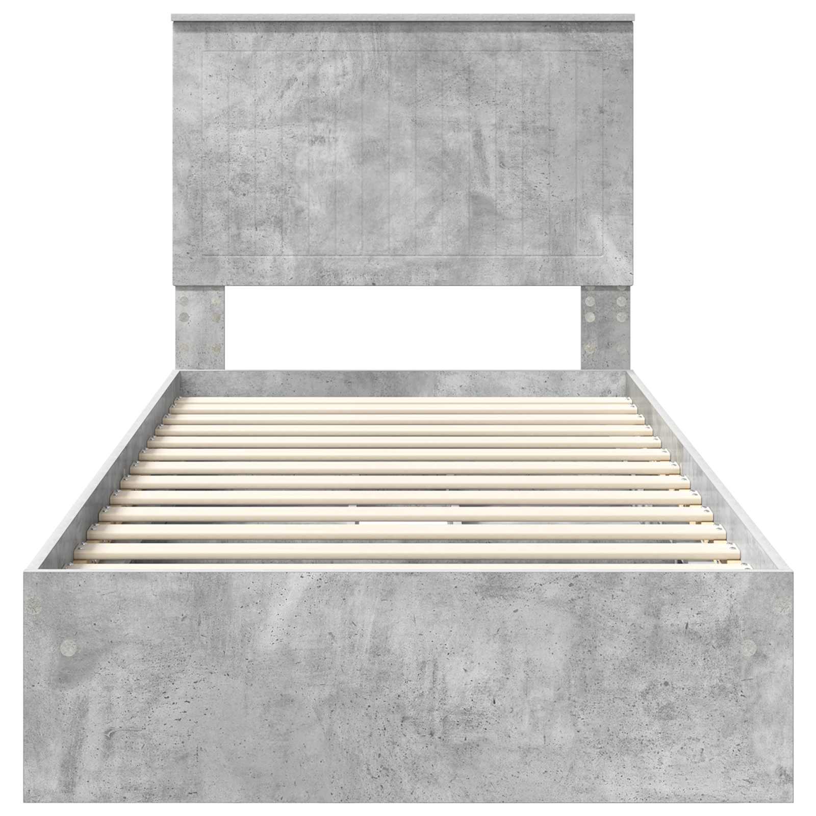 Krevet s od storage Betonski sivi 90 x 190 cm Konstruirano drvo