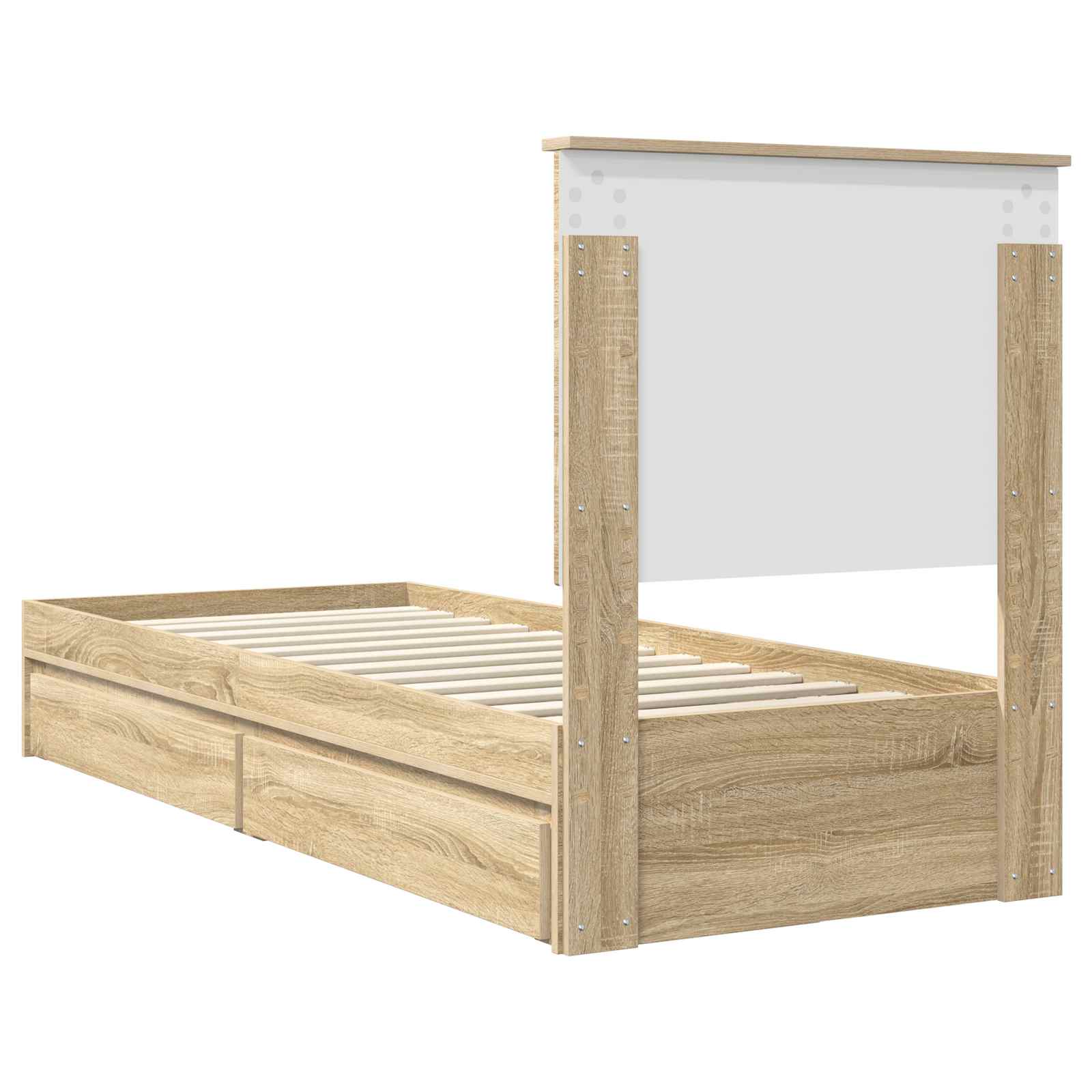 Krevet s od storage Sonoma hrast 75 x 190 cm Konstruirano drvo