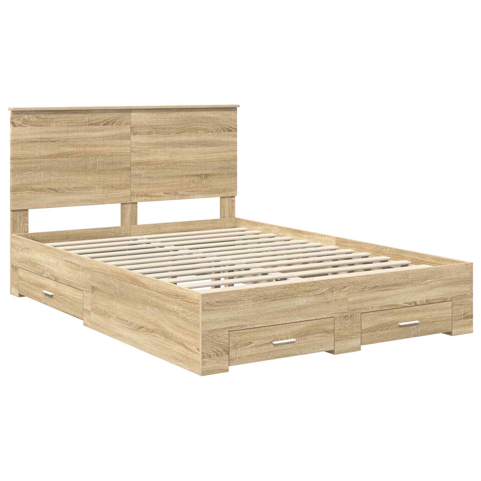 Krevetna konstrukcija s uzglavljem Sonoma hrast 140 x 190 cm