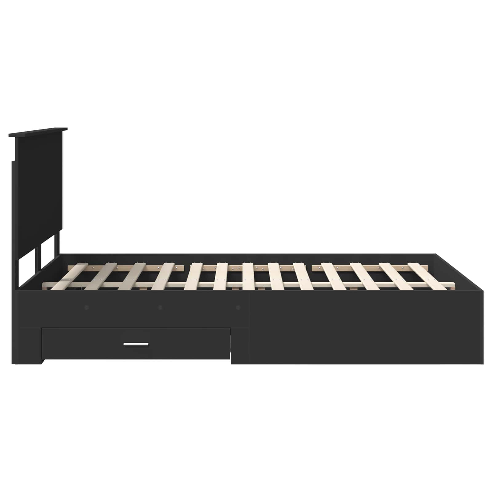 Krevetna konstrukcija Crna 135 x 190 cm Konstruirano drvo