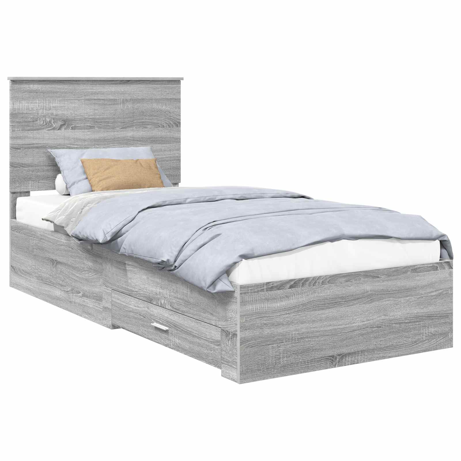 Krevetna konstrukcija Siva Sonoma 90 x 190 cm Konstruirano drvo