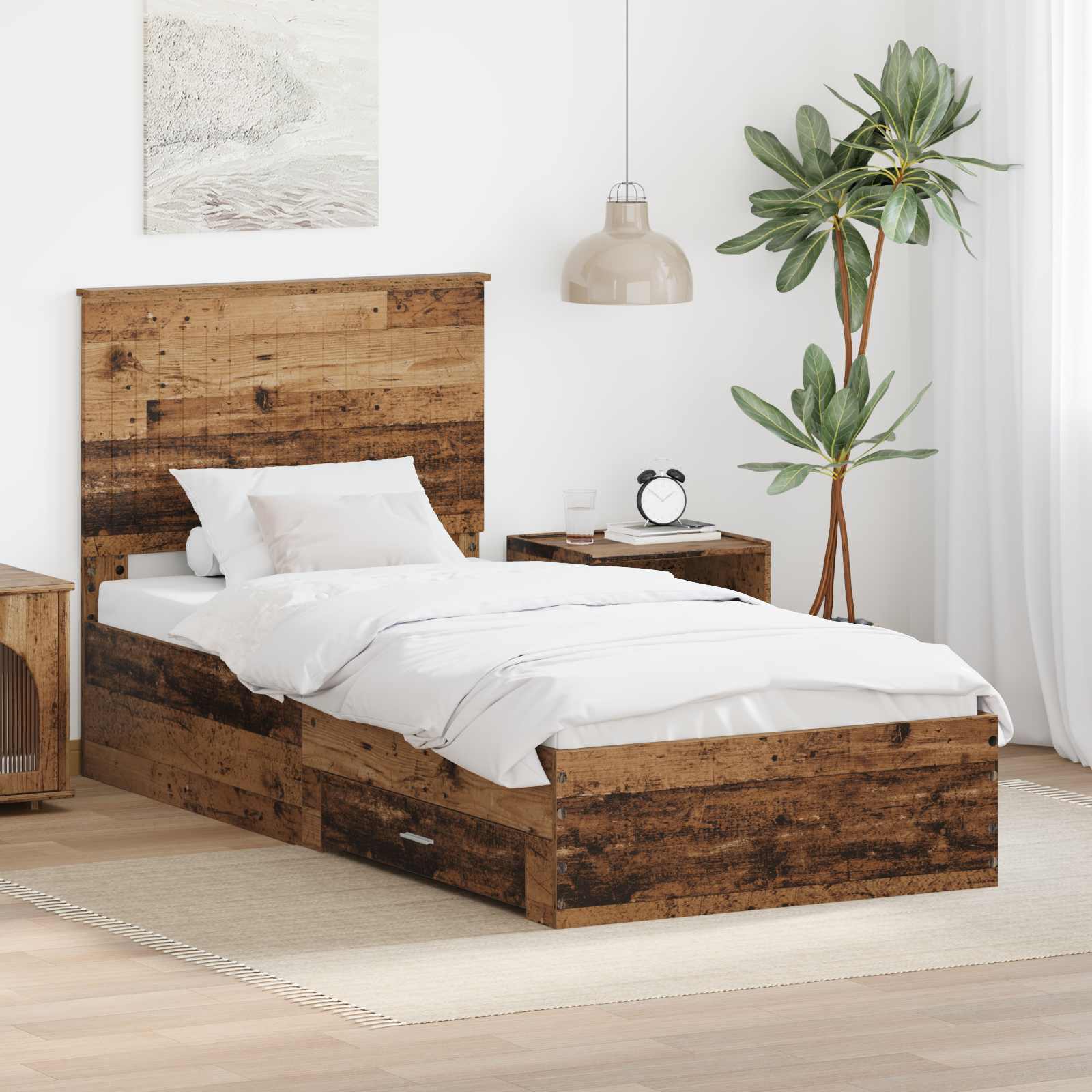 Krevetna konstrukcija Staro drvo 90 x 190 cm Konstruirano drvo