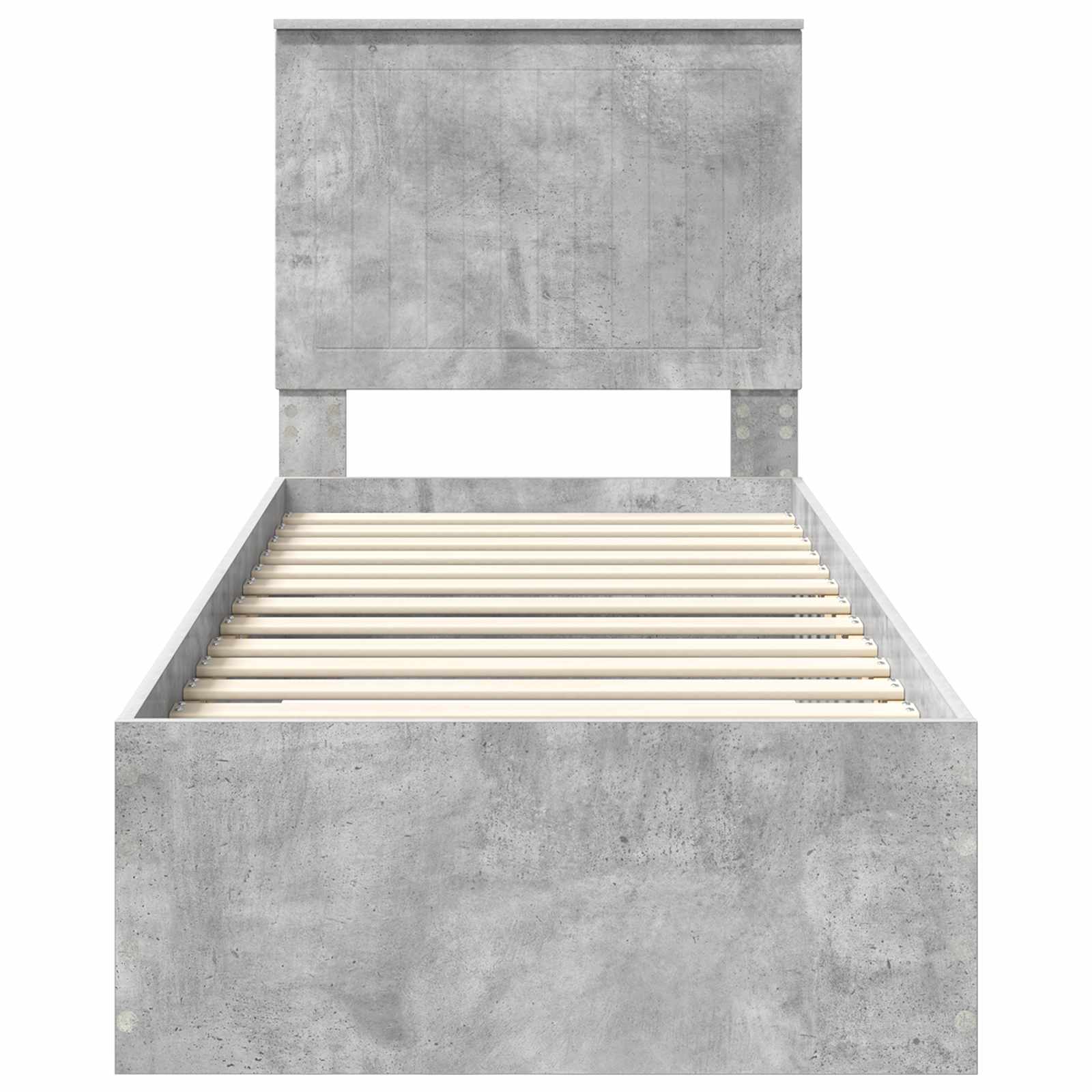 Krevetna konstrukcija Betonski sivi i srebrna 70 x 190 cm