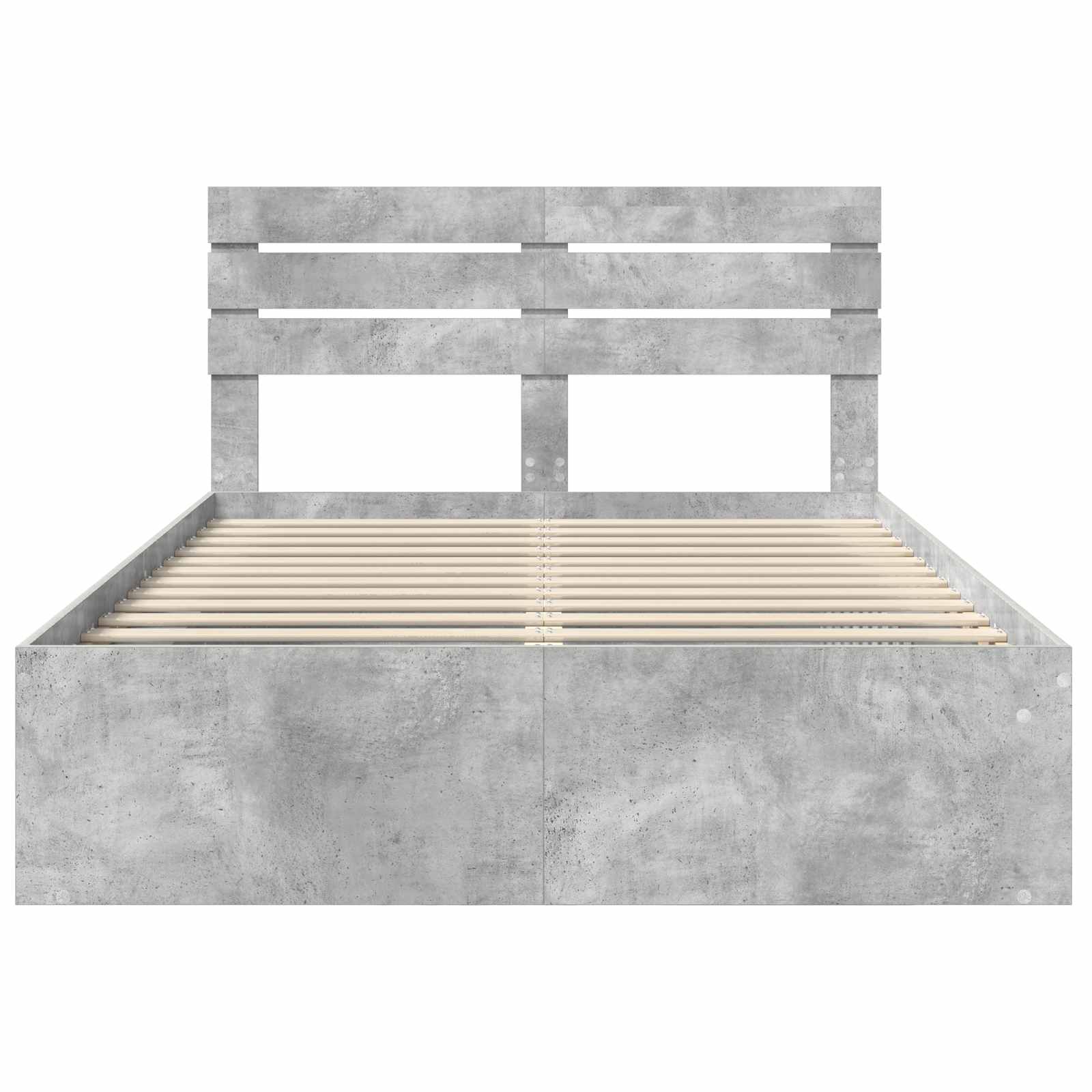 Krevetna konstrukcija Beton 160 x 200 cm Čvrsto borovo drvo