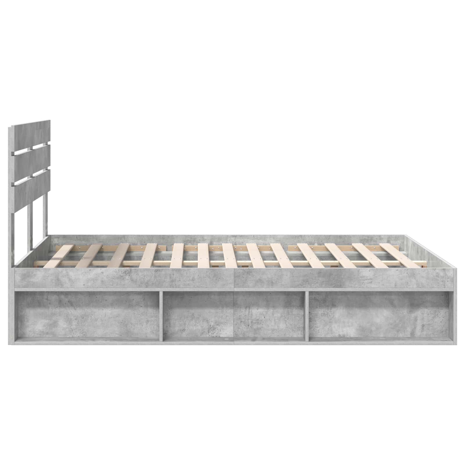 Krevetna konstrukcija Beton 160 x 200 cm Čvrsto borovo drvo