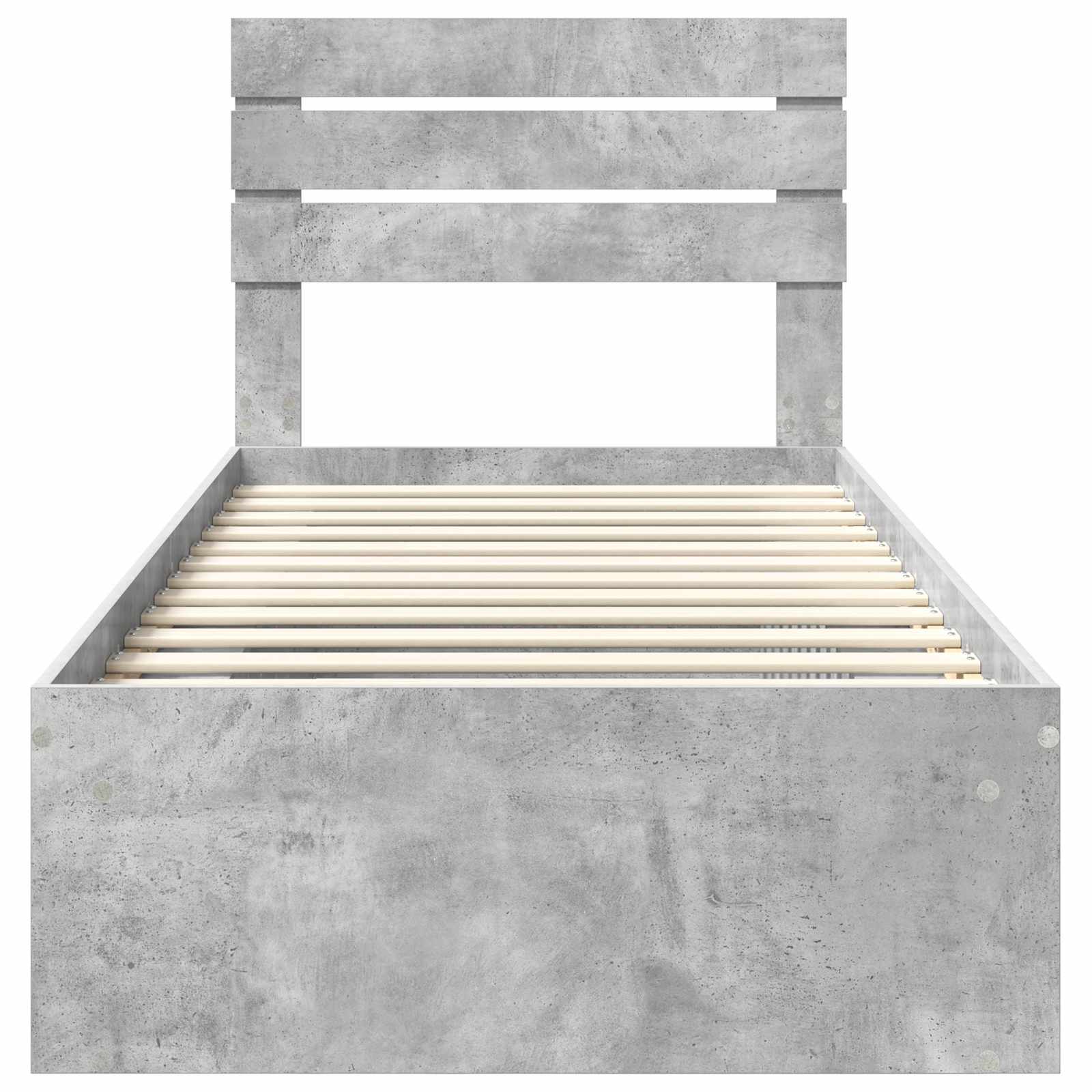 Krevetna konstrukcija s uzglavljem Betonska siva 100 x 200 cm