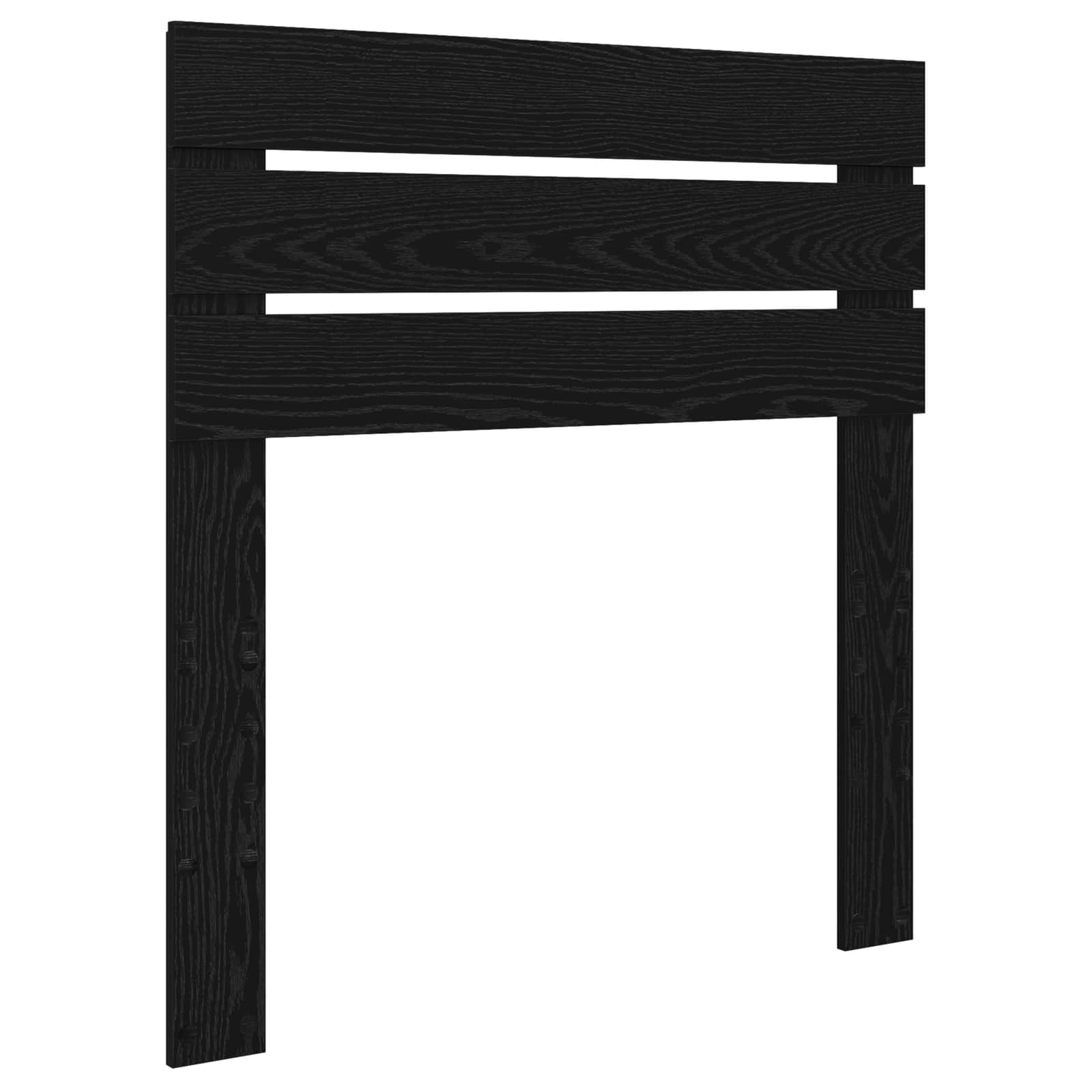 Krevetna konstrukcija Crna 75 x 190 cm Čvrsto borovo drvo