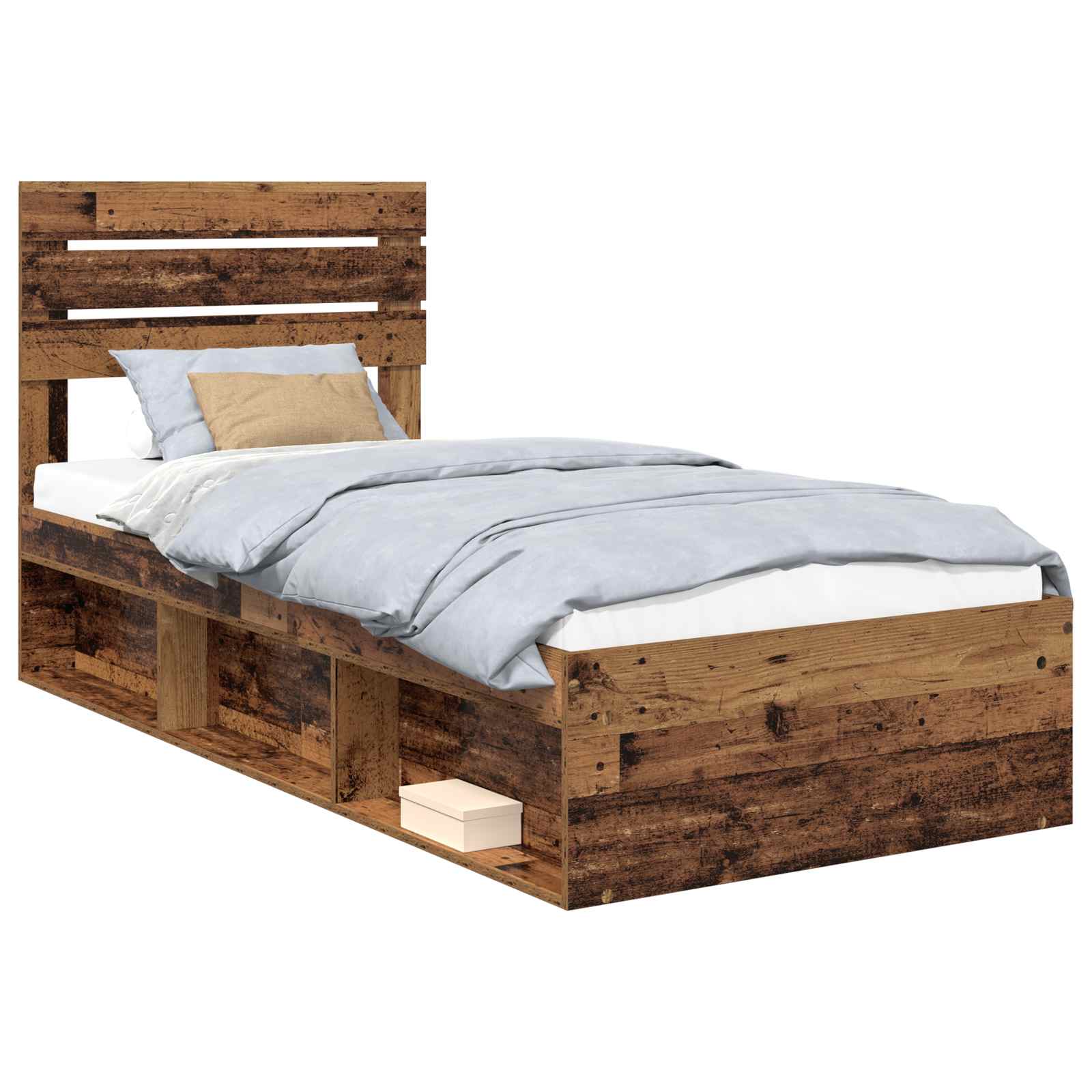 Krevetna konstrukcija Staro drvo 75 x 190 cm Čvrsto borovo drvo