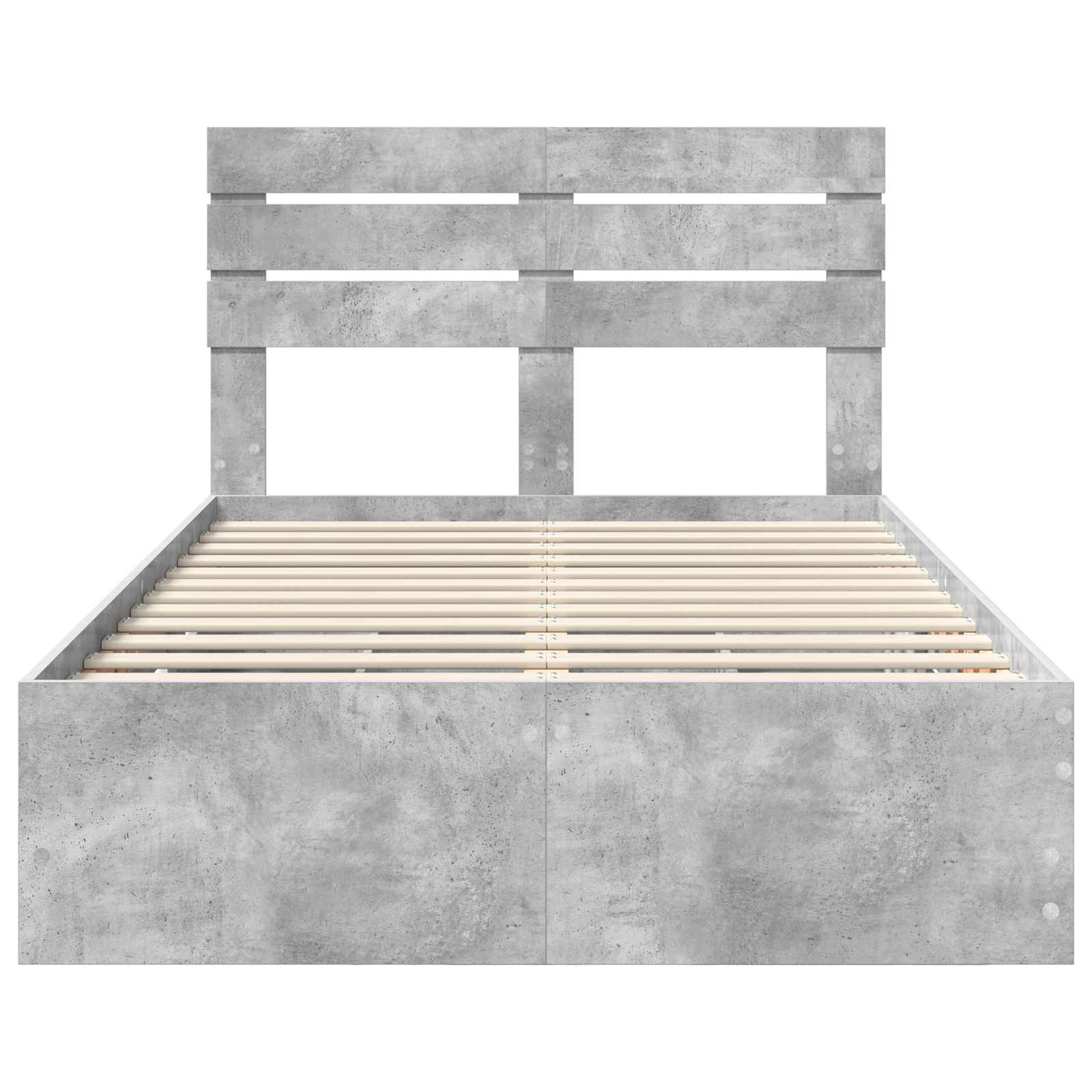 Krevetna konstrukcija s ladicama Betonski sivi 135 x 190 cm