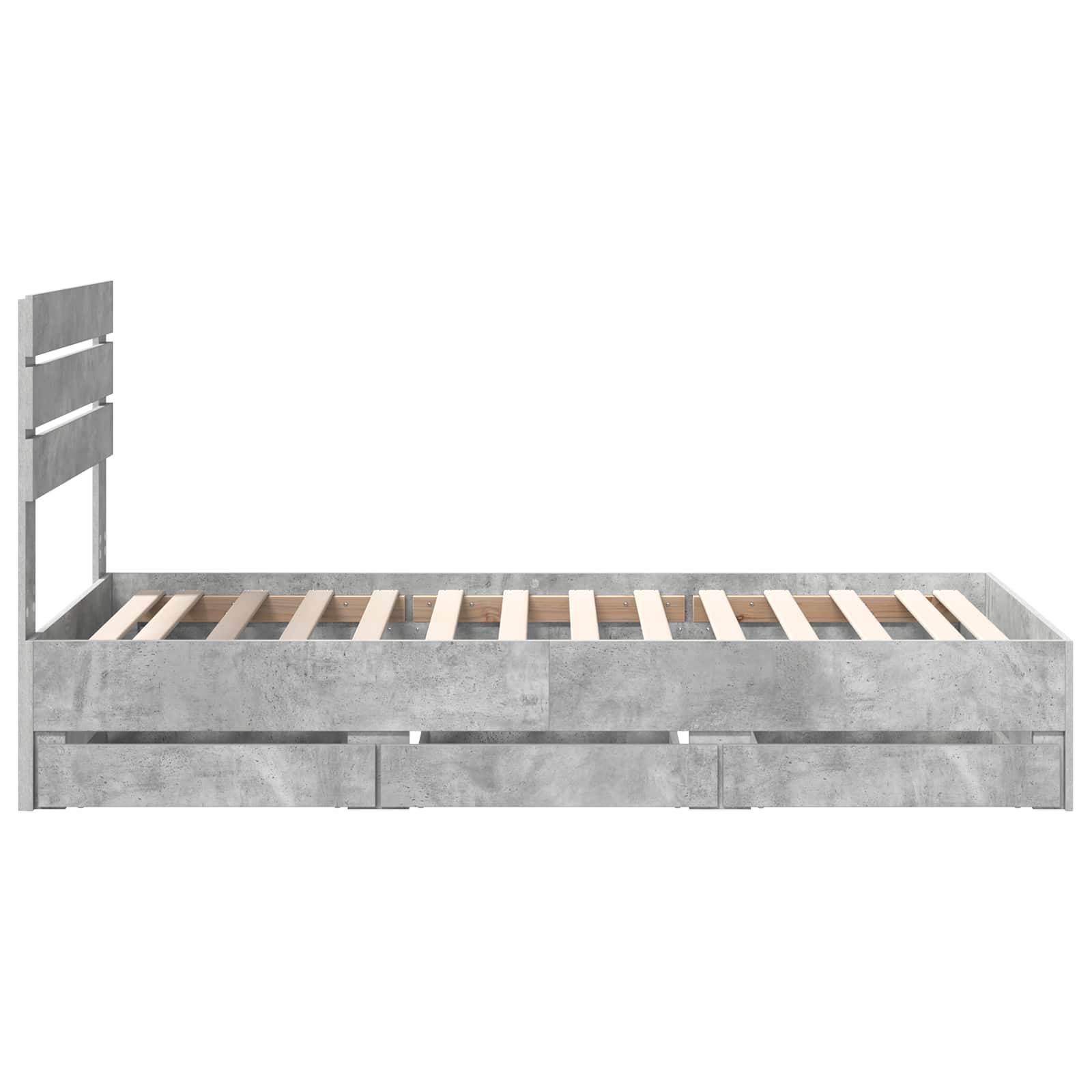 Krevetna konstrukcija s ladicama Betonski sivi 90 x 200 cm