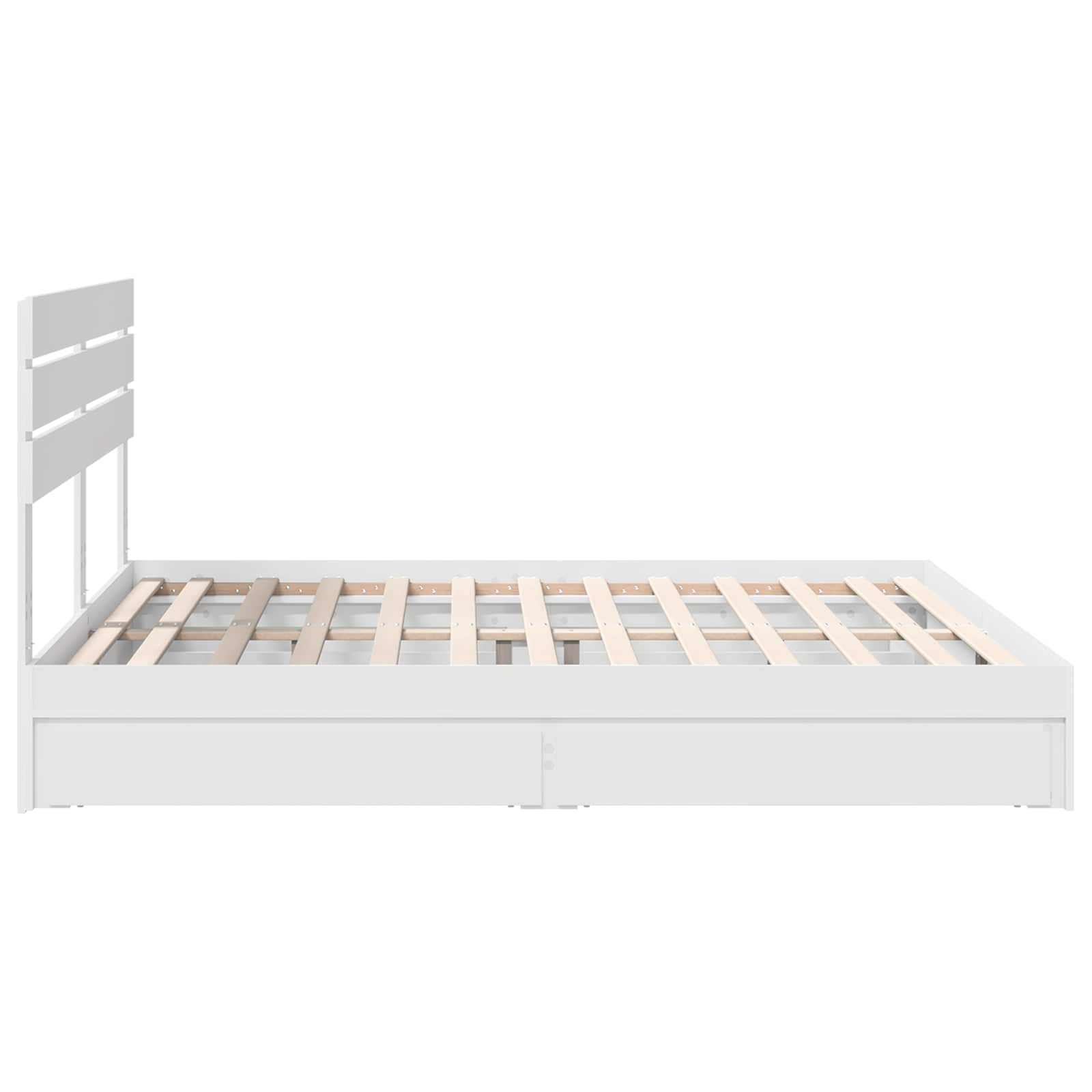 Krevet s od storage Bijelo 180 x 200 cm Konstruirano drvo